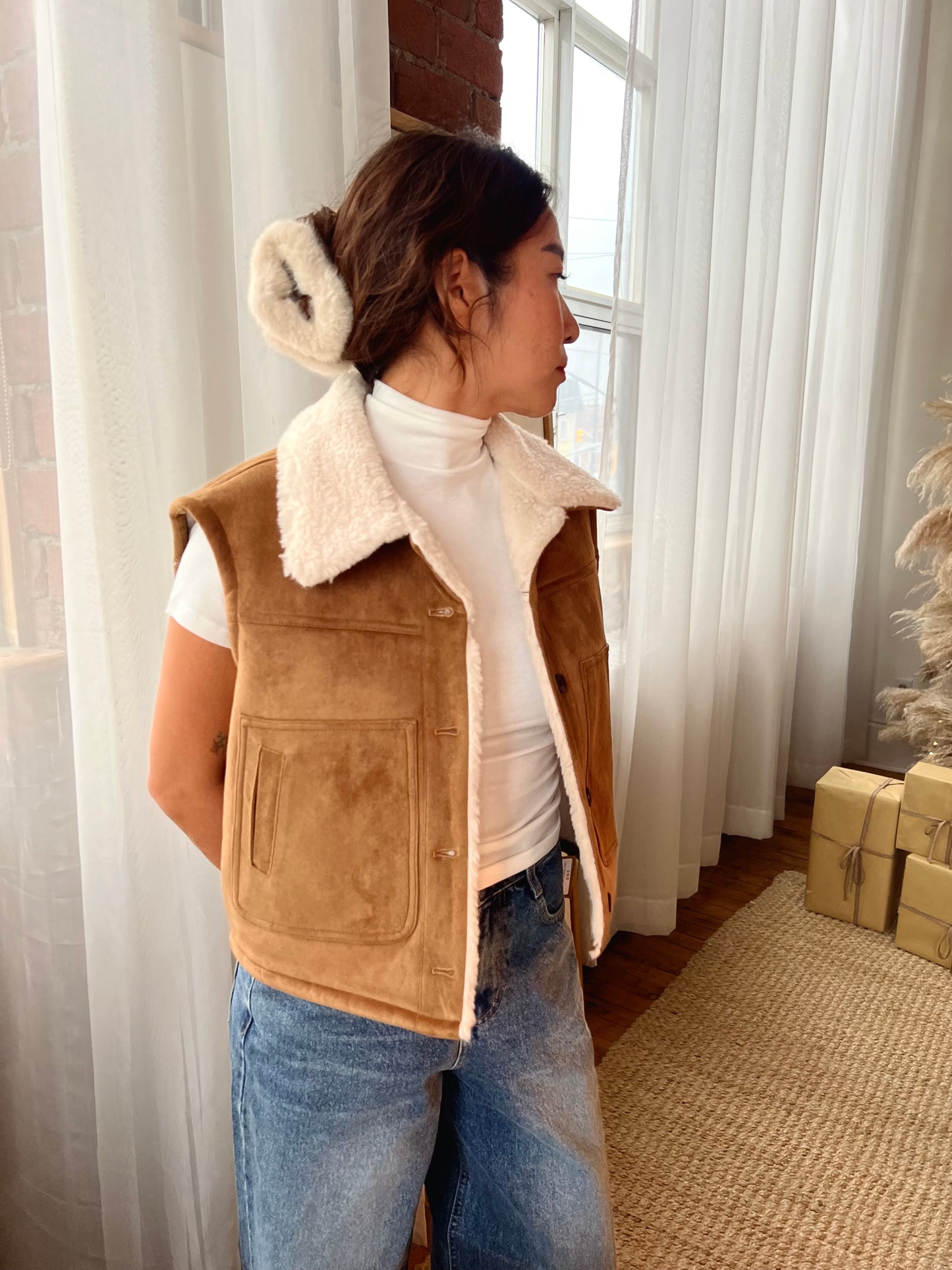 SANK Shearling vest