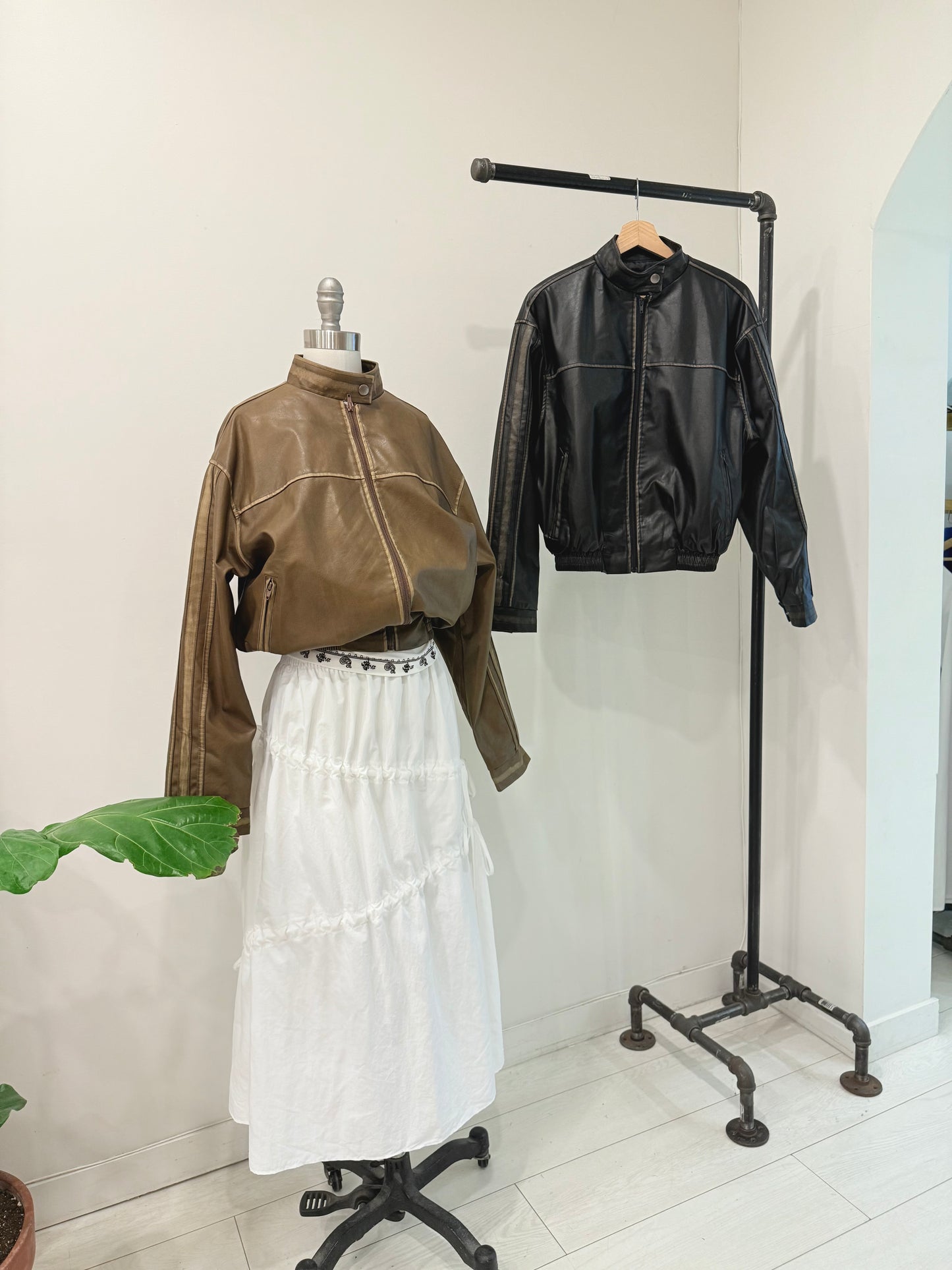 DAM Leather bomber jacket