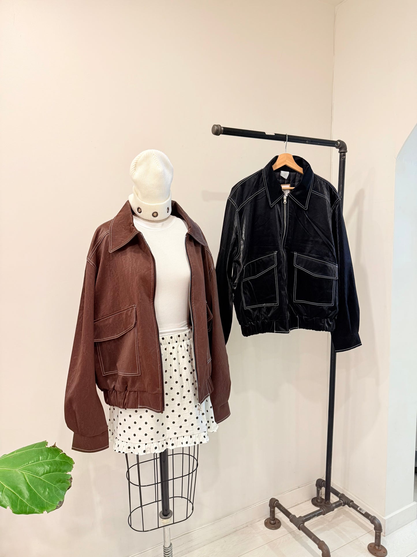 PINT Faux leather bomber