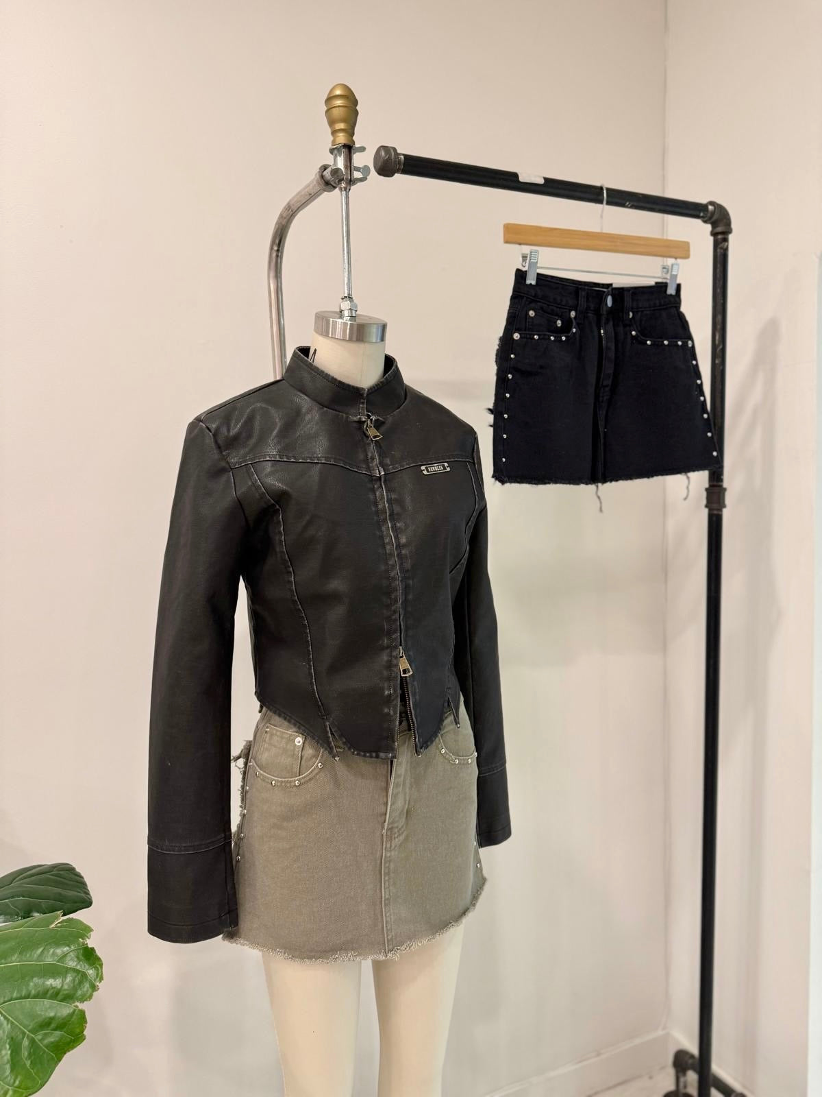 MEDIC Faux leather biker jacket
