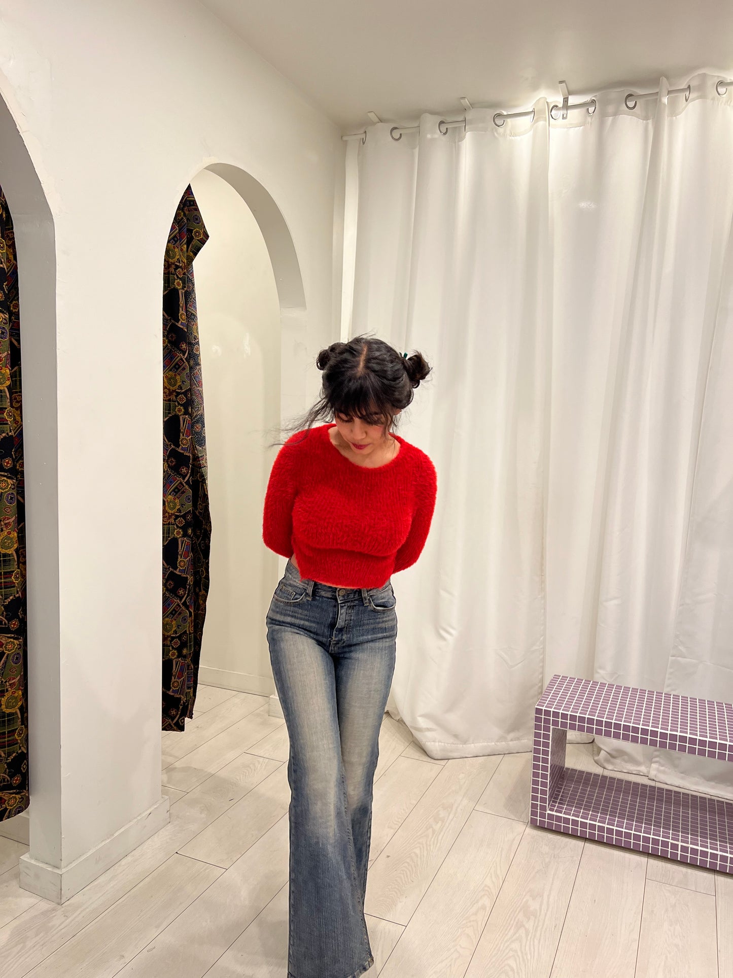 STAIR Backless angora top