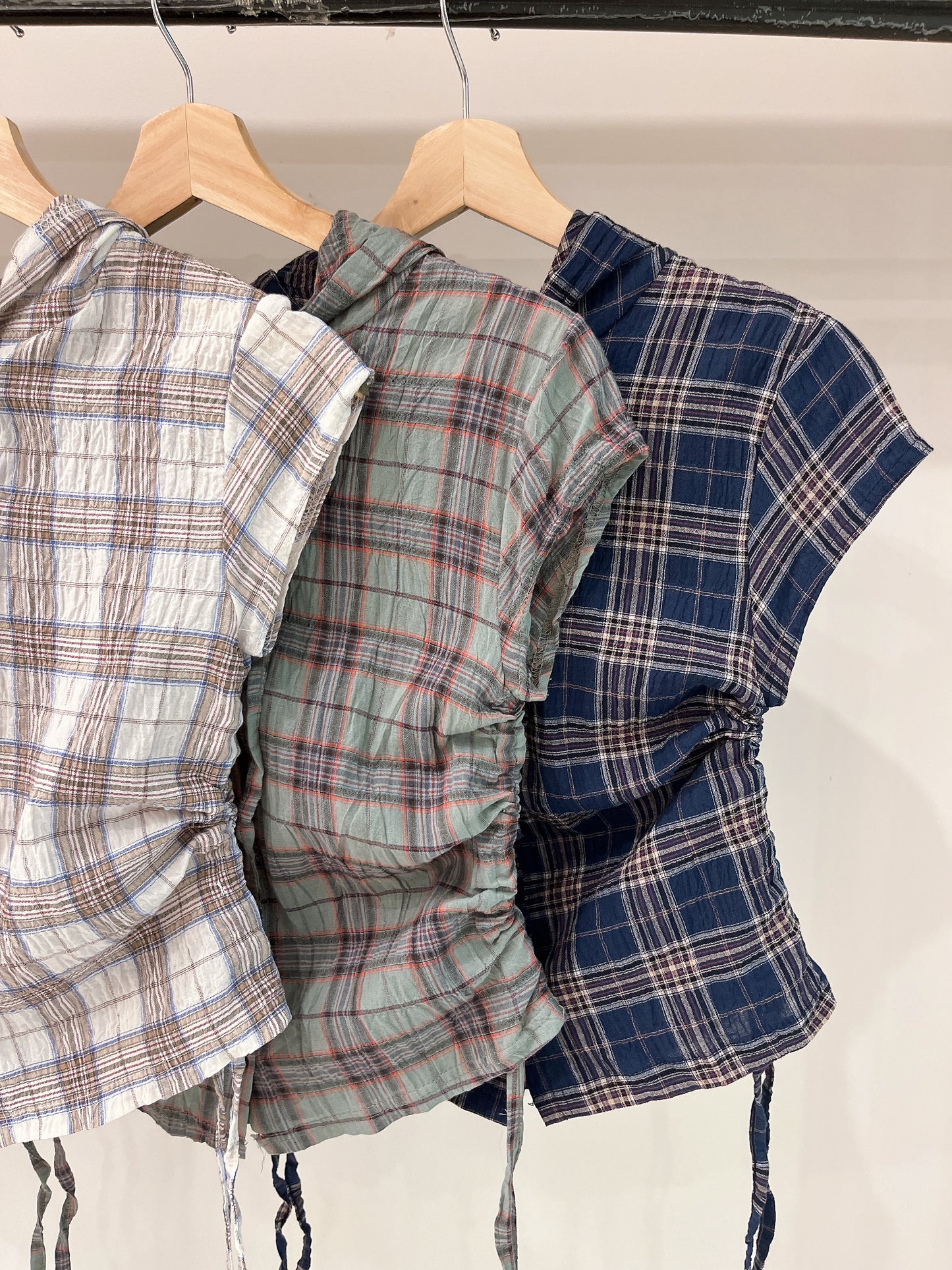 PERTY Plaid hoodie shirt