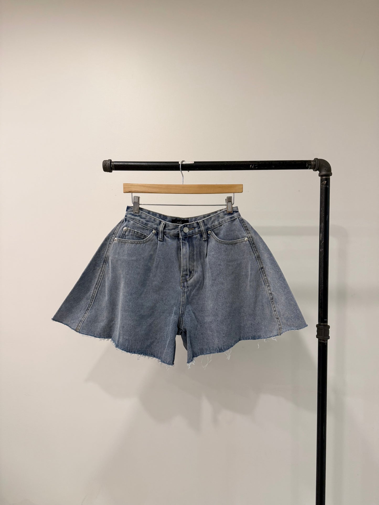 SKET Flare denim shorts
