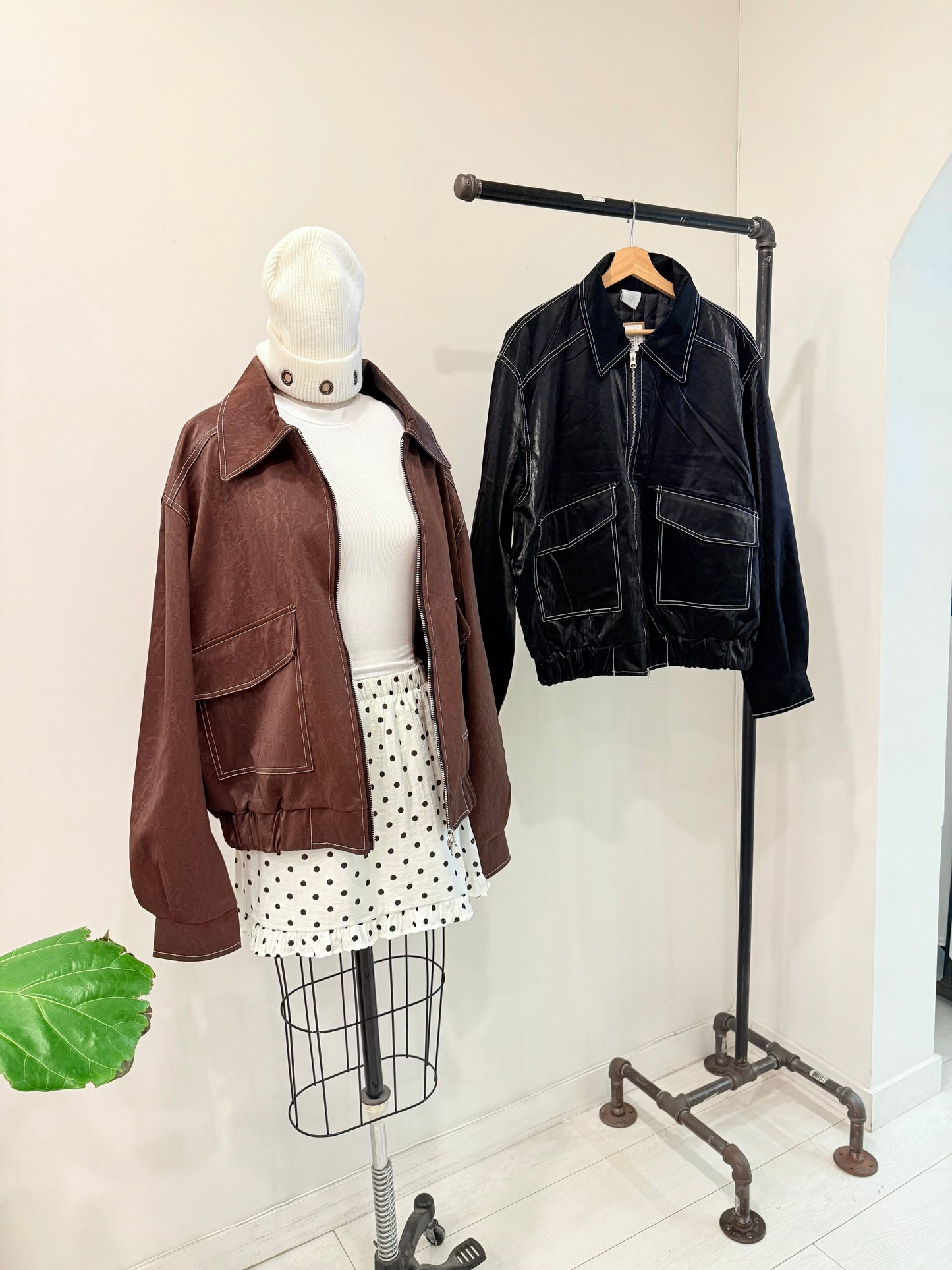 PINT Faux leather bomber