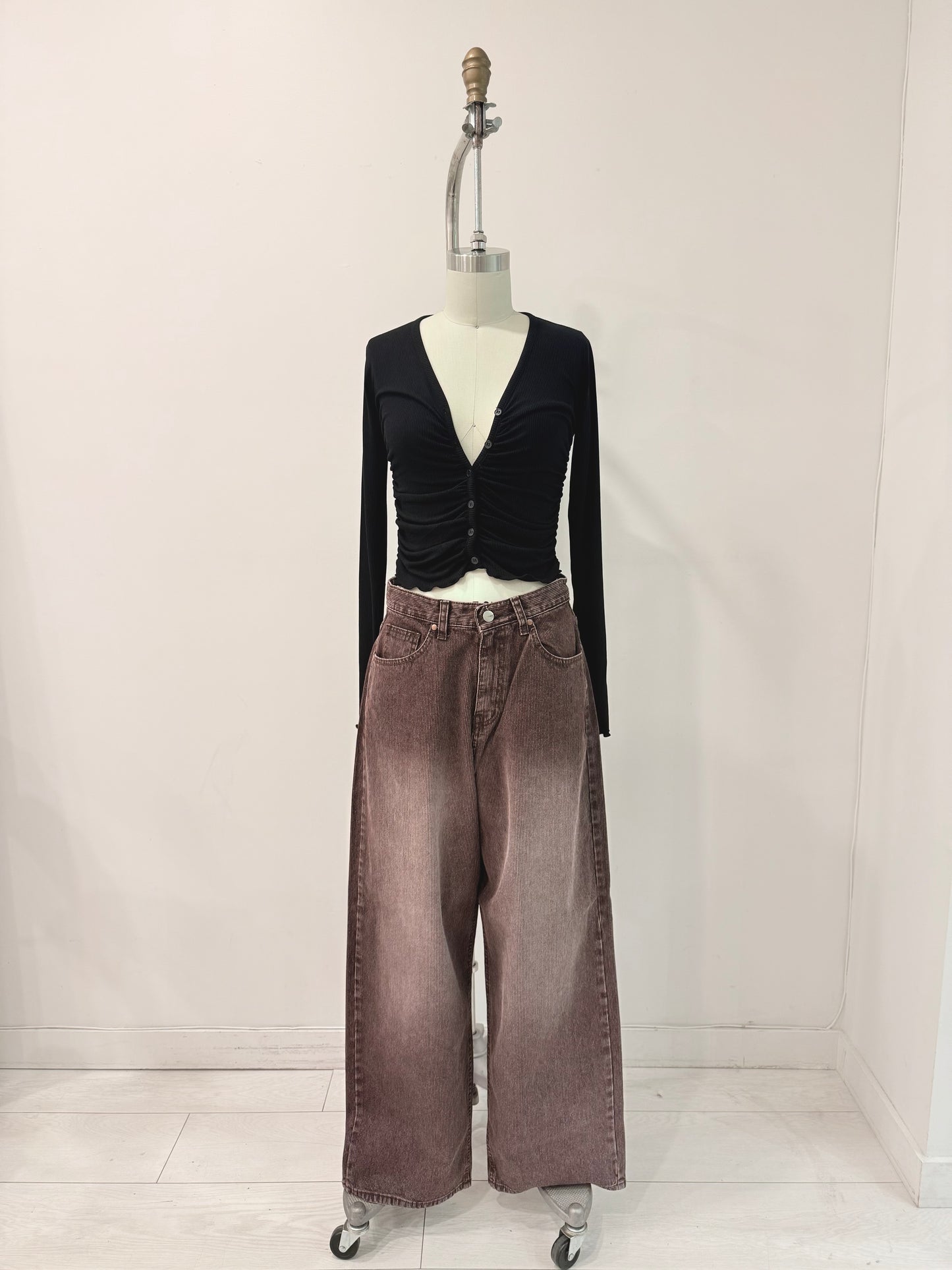 FIRE Stripe textured jeans
