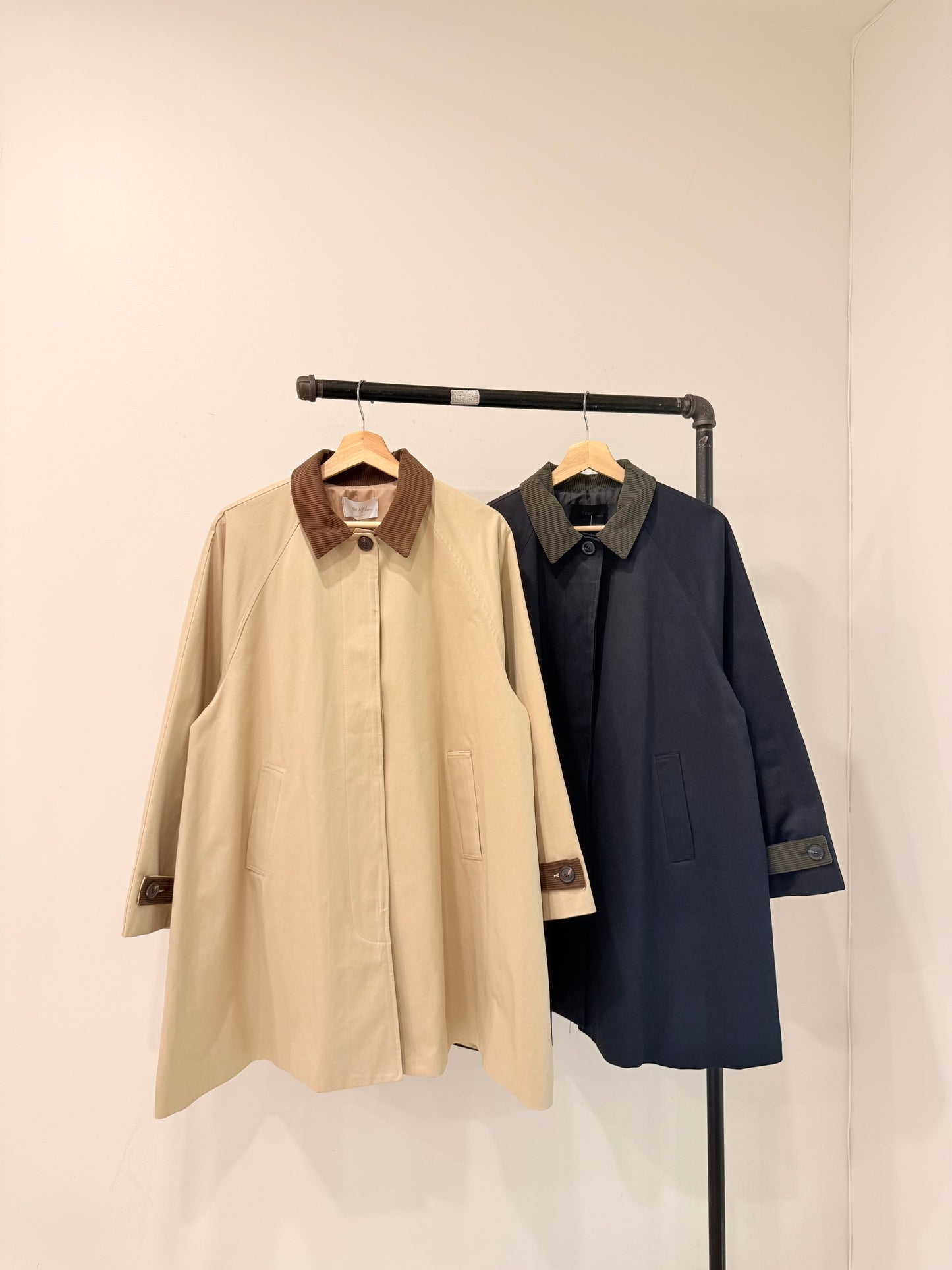 BEADA Corduroy collar trench coat