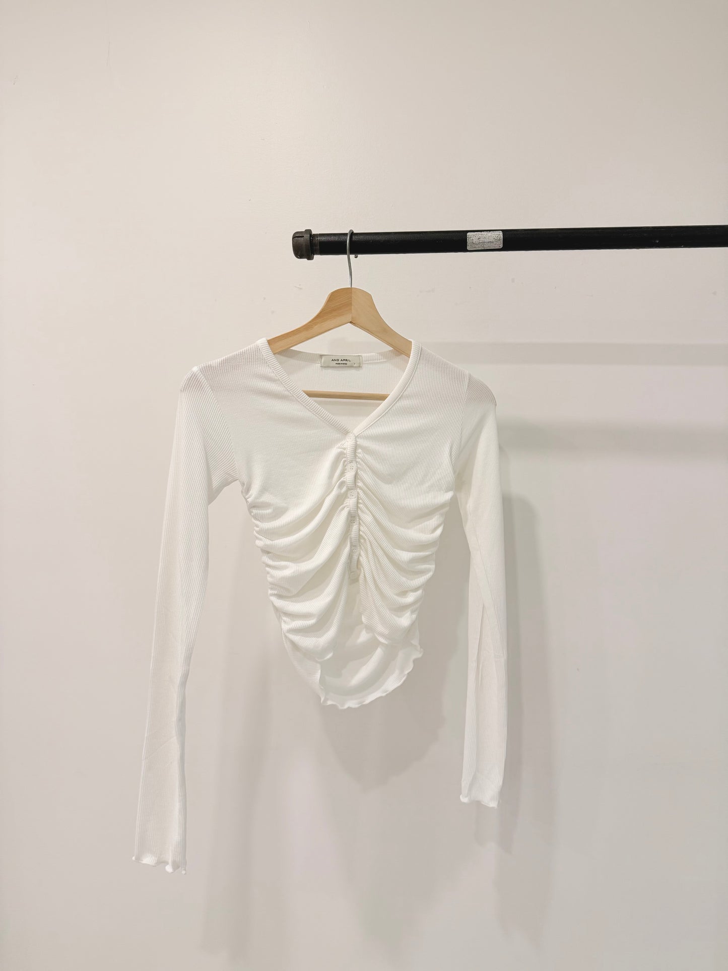 HOTO Ruched button-up top