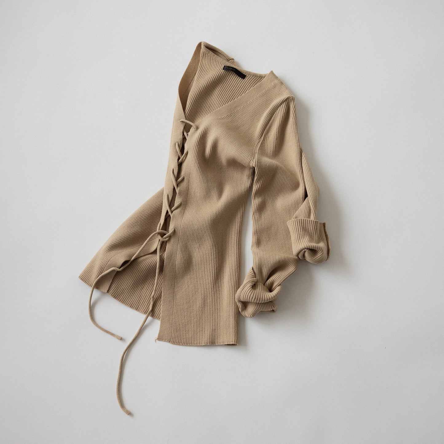 RACK Lace-up knit top