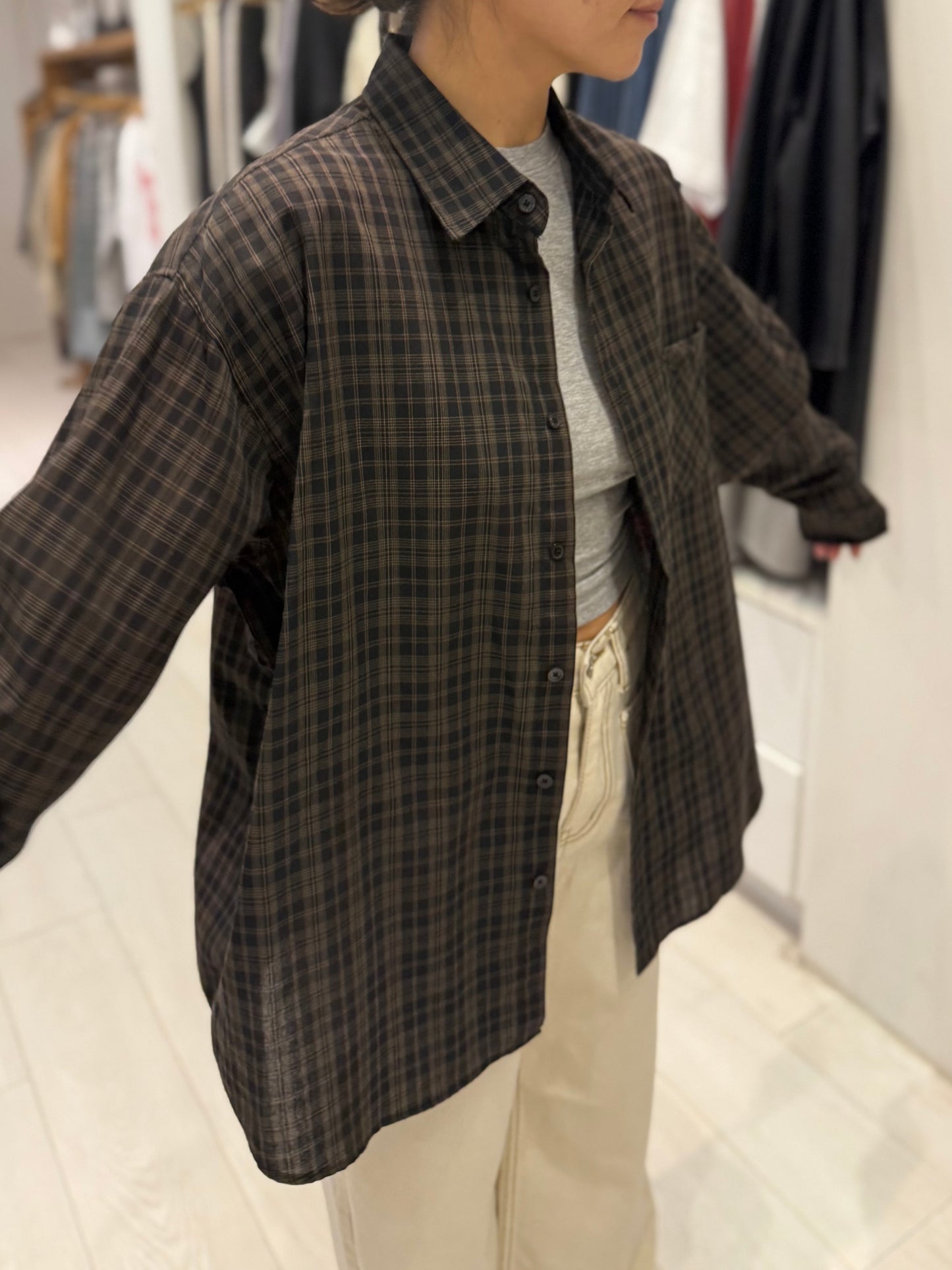 LAO Plaid oversized shirt