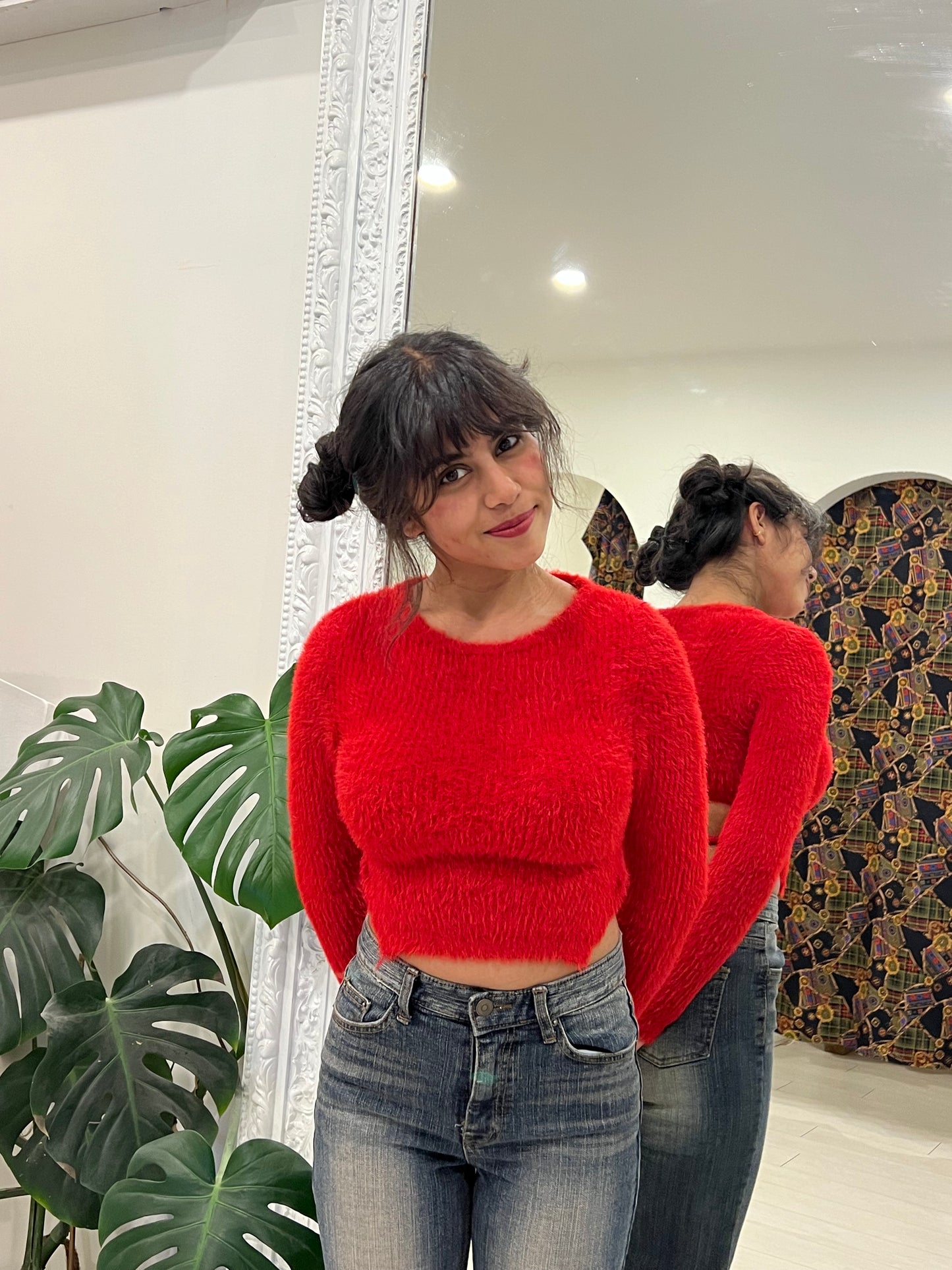 STAIR Backless angora top