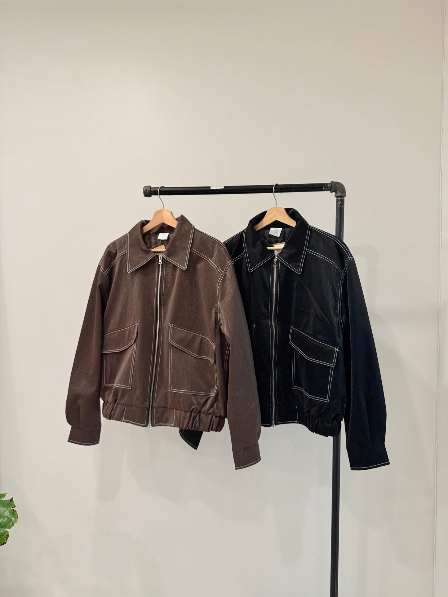 PINT Faux leather bomber