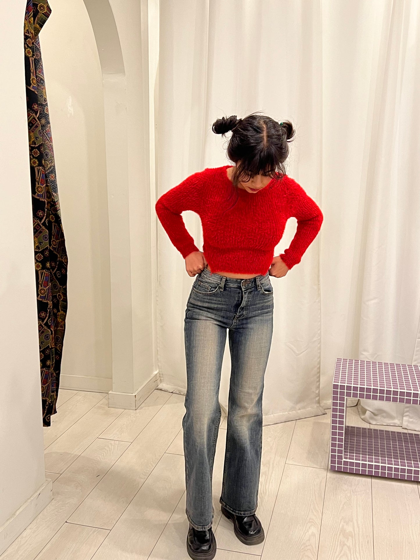 STAIR Backless angora top