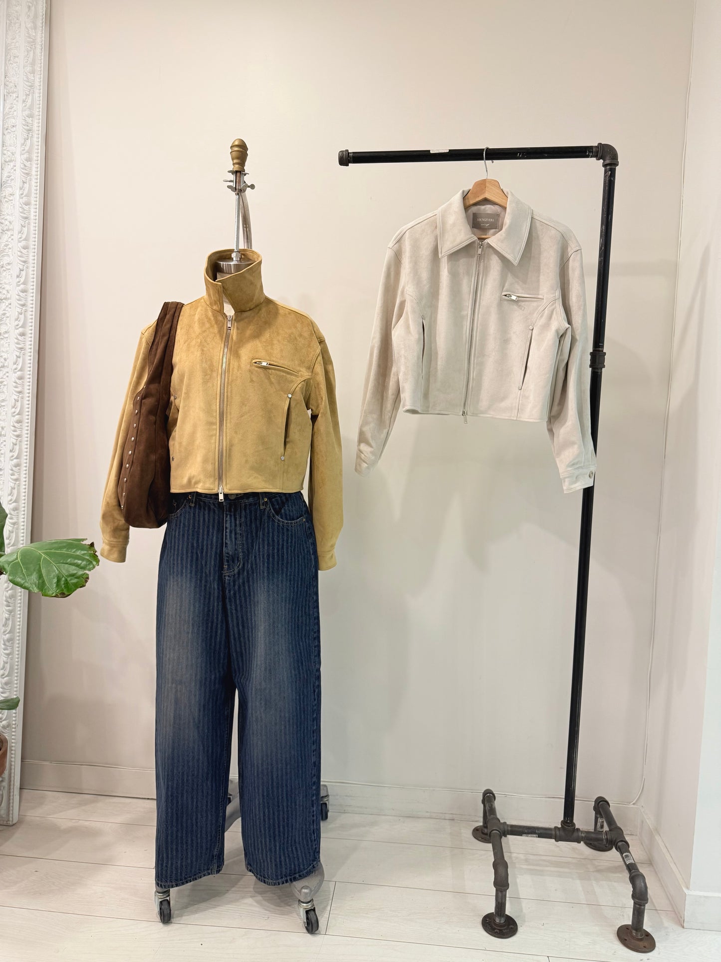 WHY Suede bomber jacket