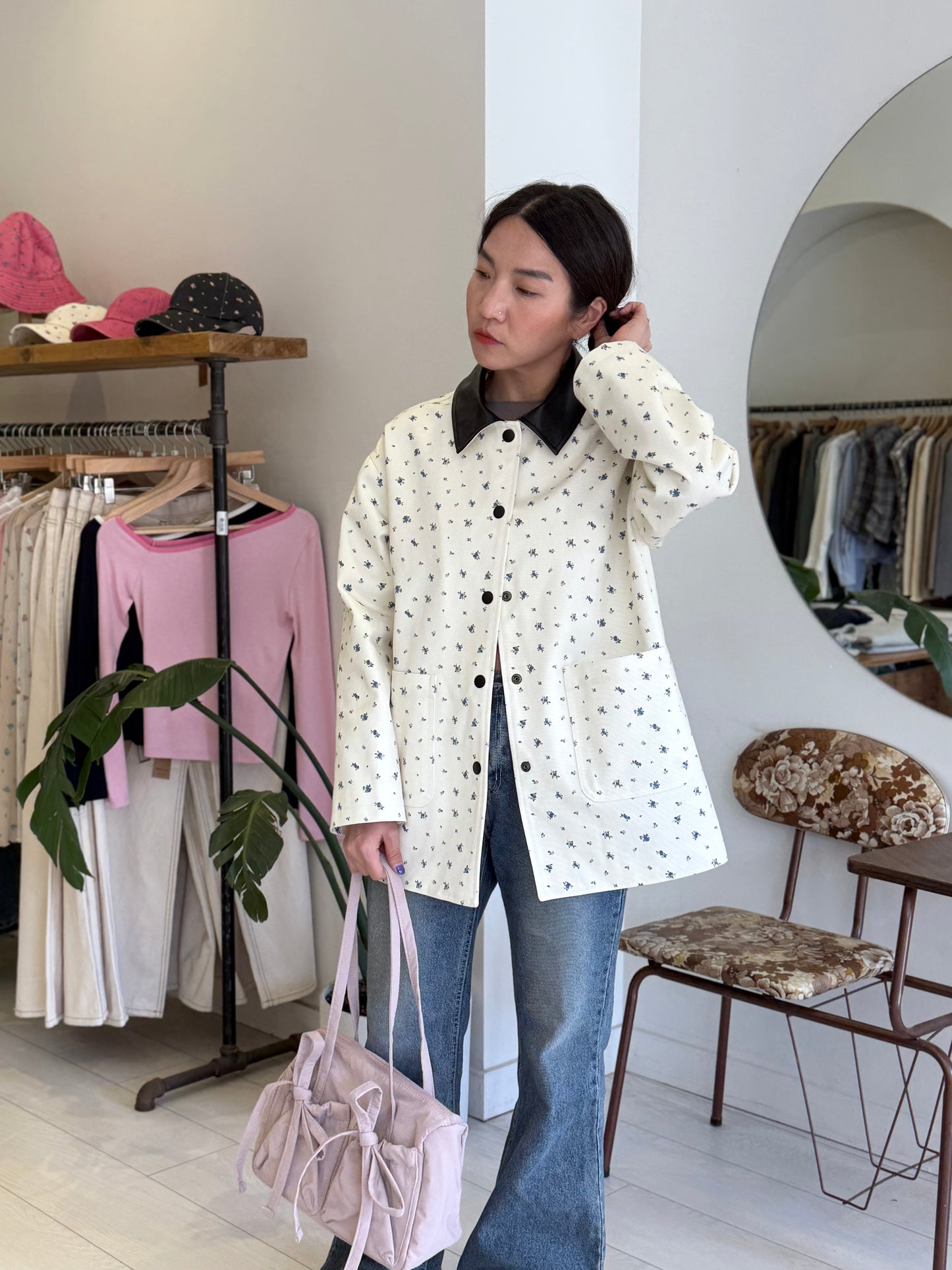 EWON Floral print work jacket