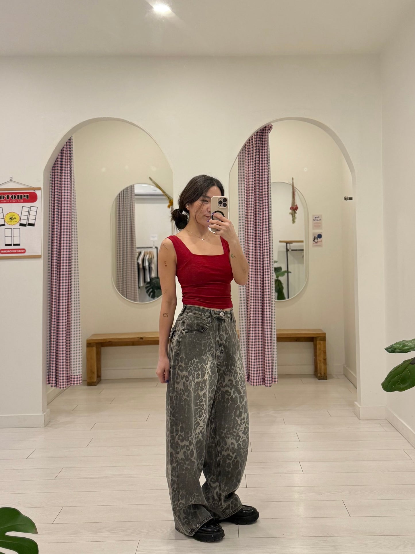 TOCUT Cheetah printed jeans
