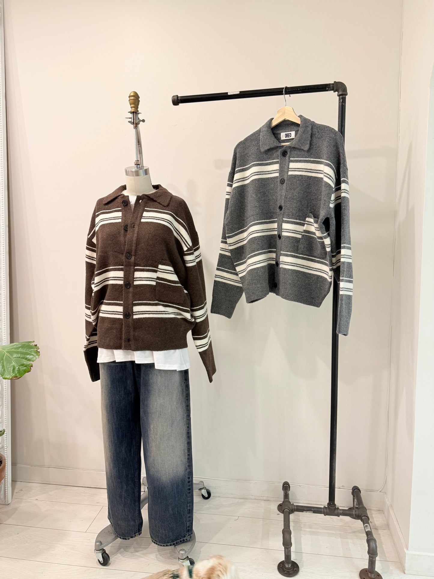 SAVANA Stripe cardigan