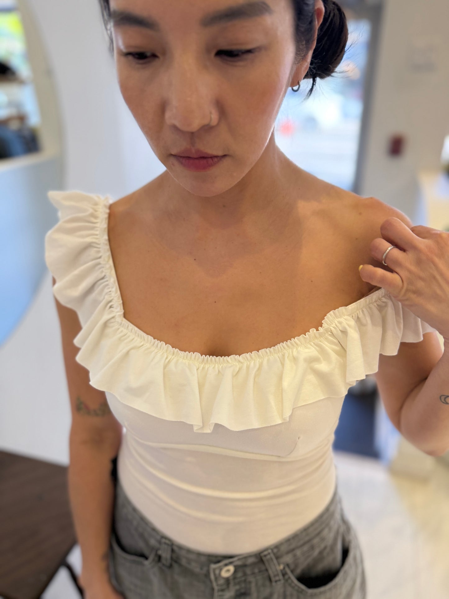 POZE Ruffle tank top