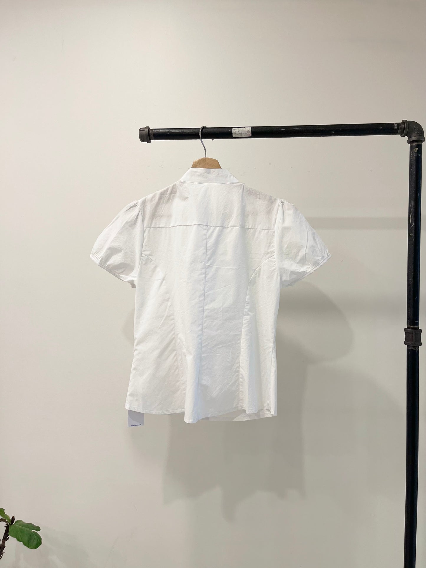 NOELLE Puff-sleeve tie-neck blouse