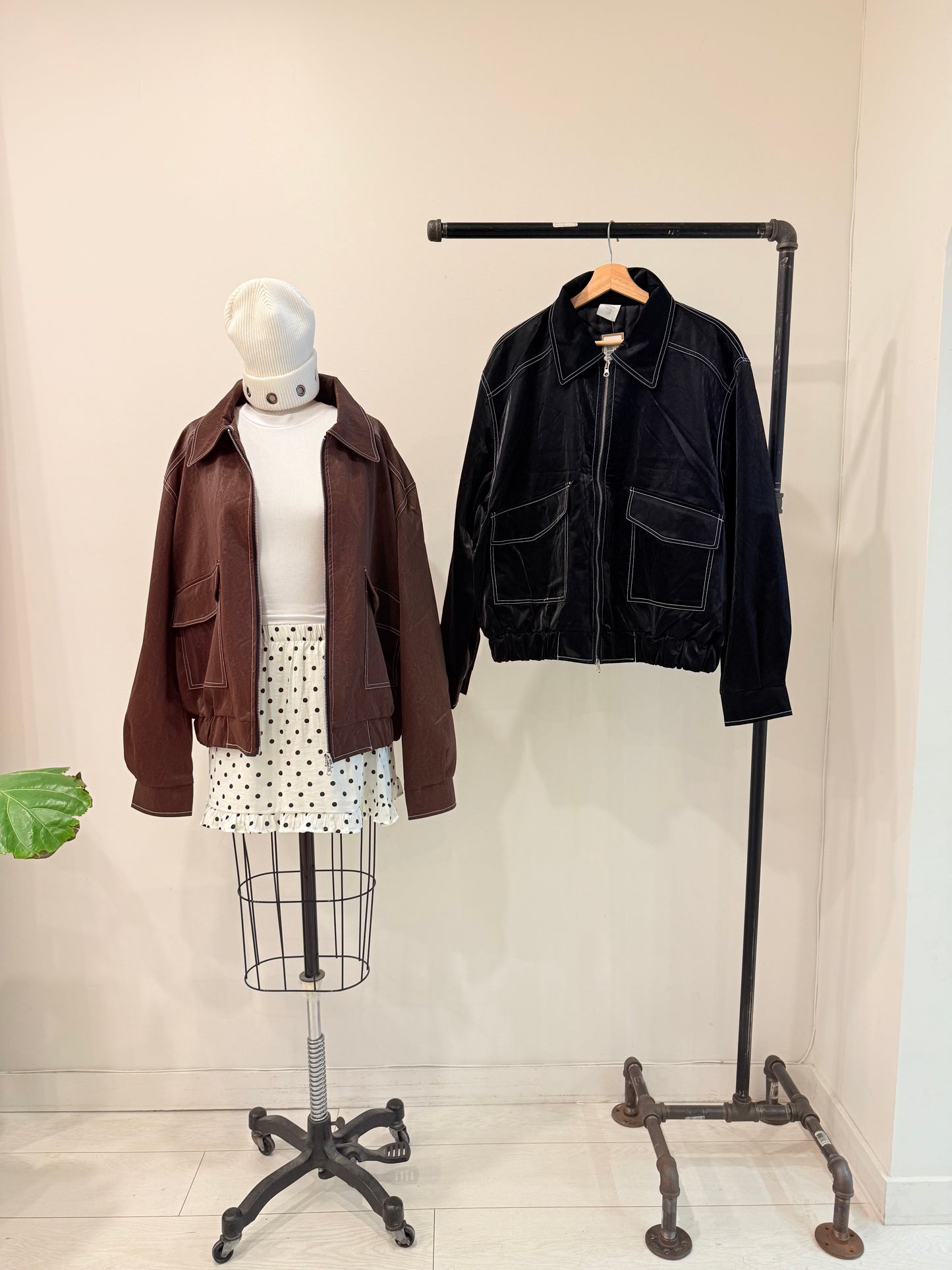 PINT Faux leather bomber