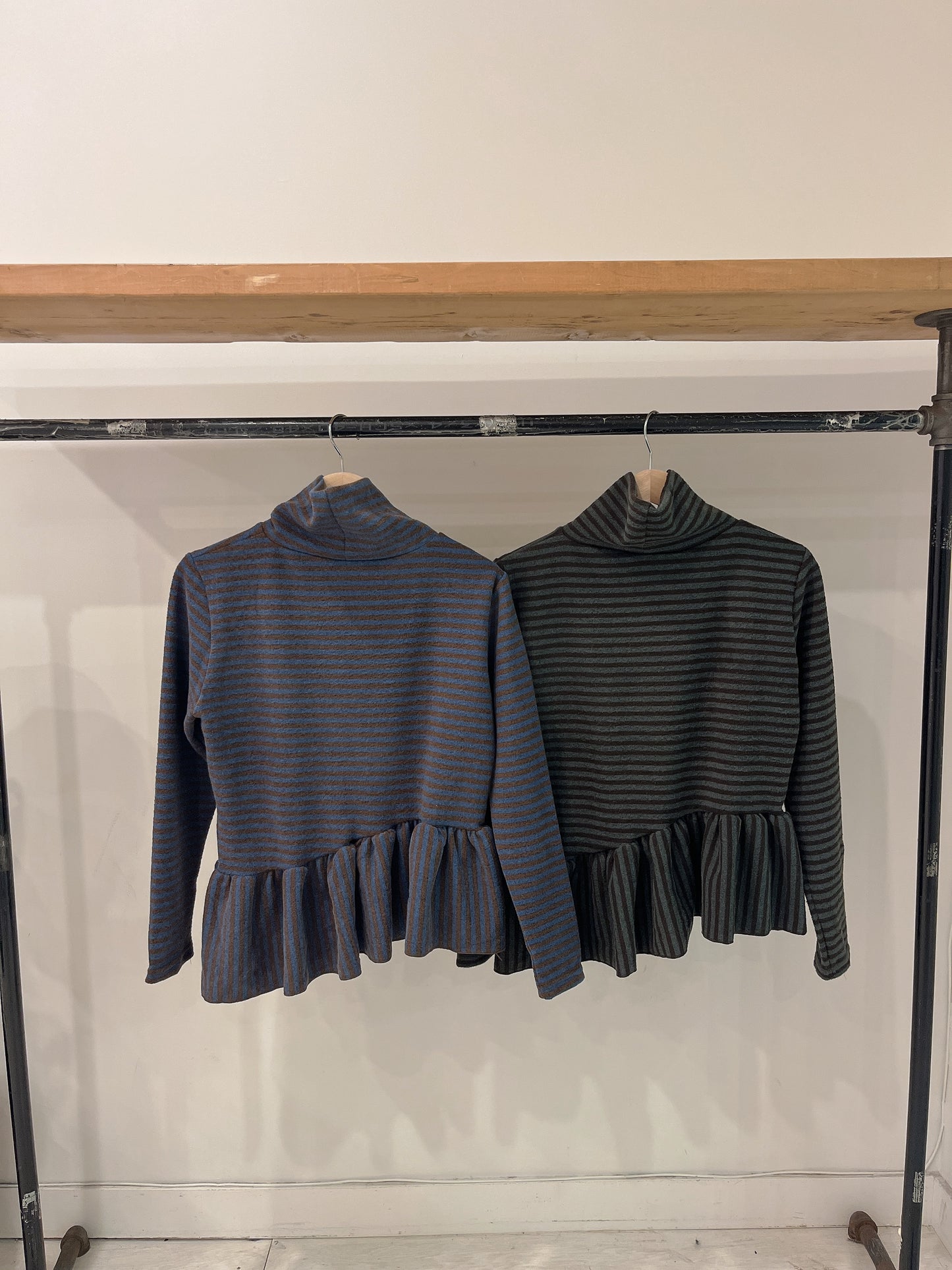 LANYA Stripe peplum top