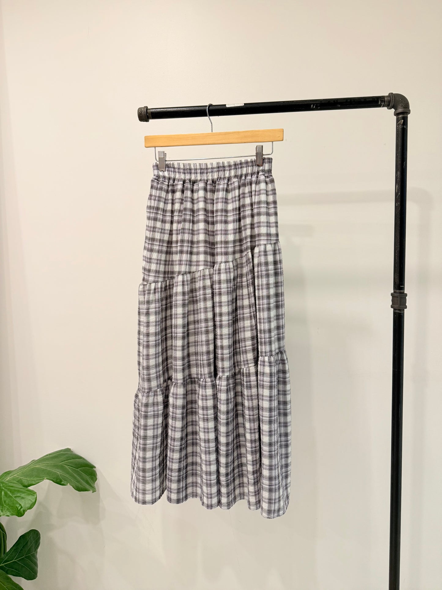 RHEENA Plaid maxi skirt