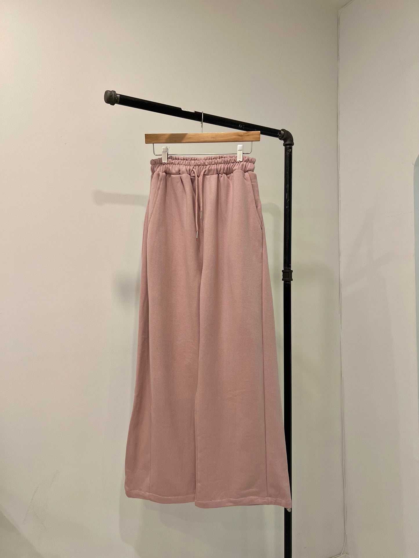 BARRE Wide-Legged Diagonal Seam Trackpants