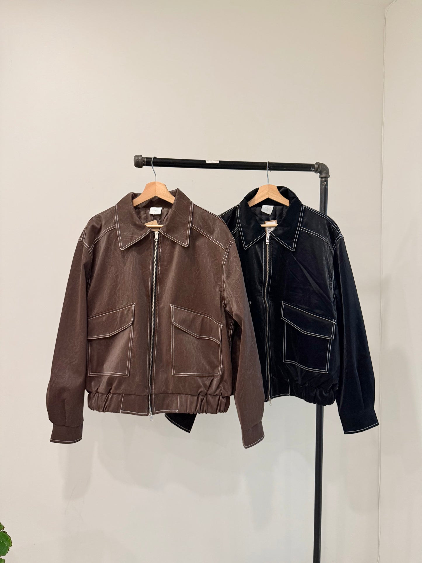 PINT Faux leather bomber