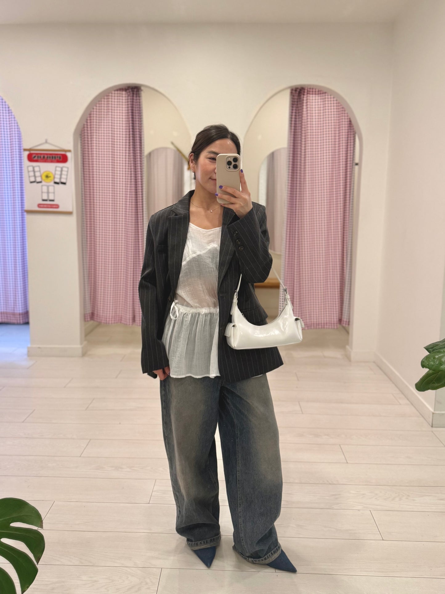 PATZO Oversized stripe blazer