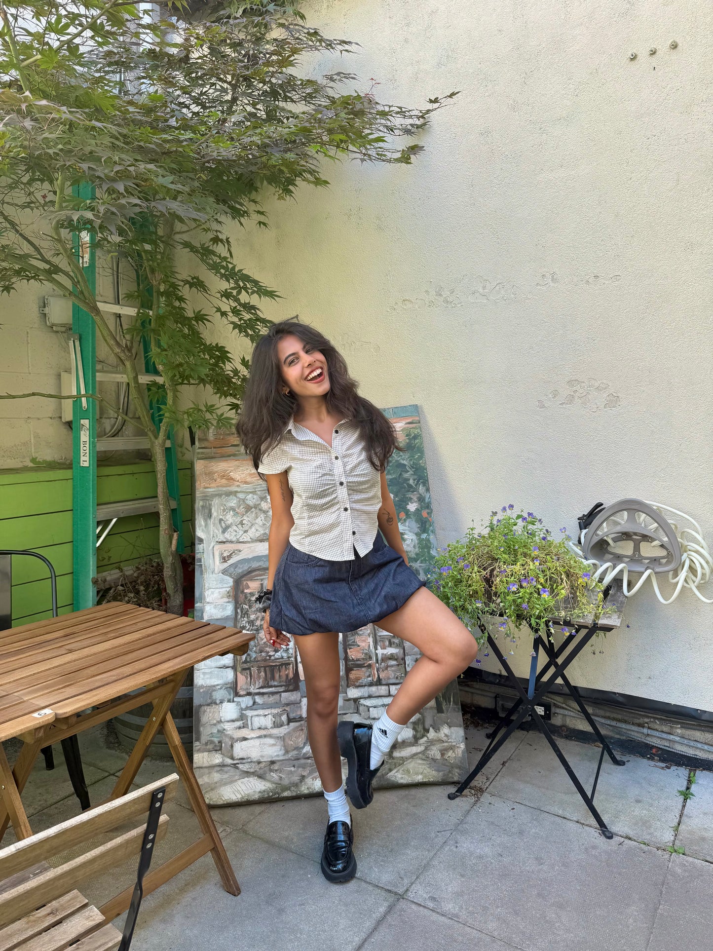 TOUCH Balloon jean skirt