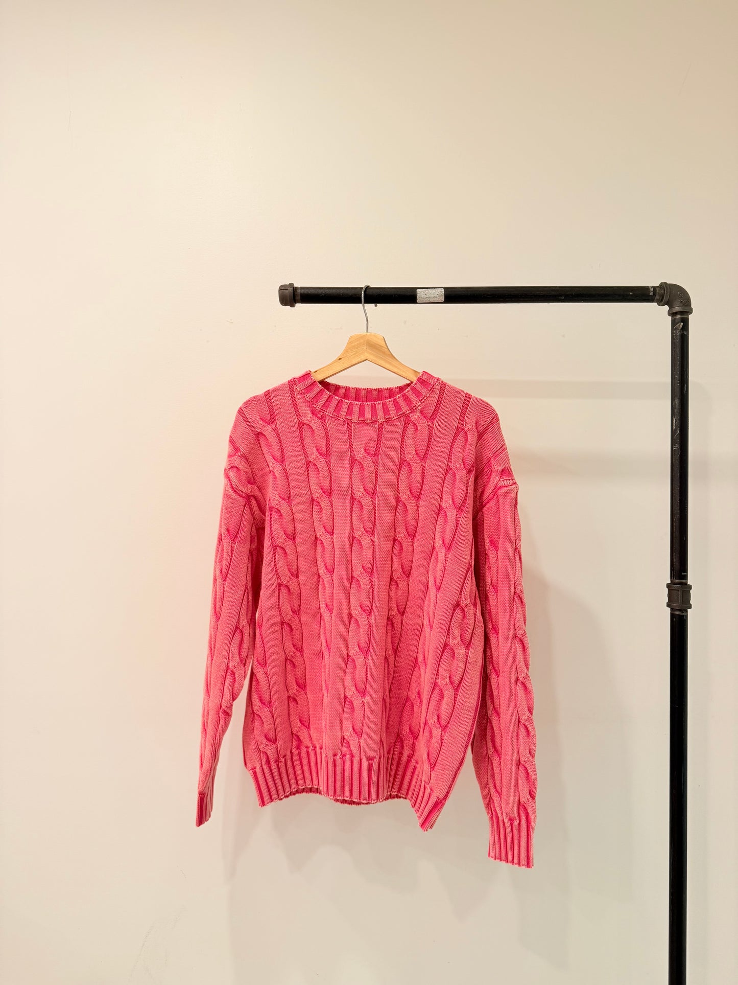 DEJAVU Neon cable-knit sweater