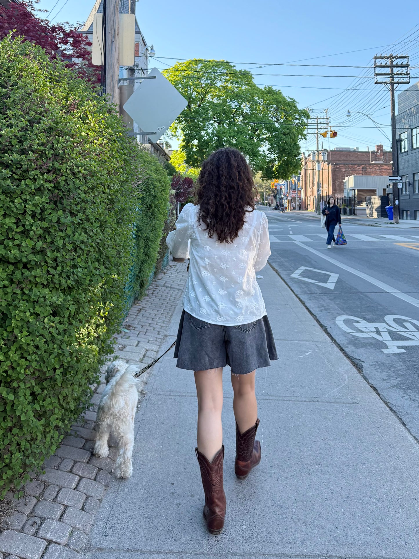 SKET Flare denim shorts