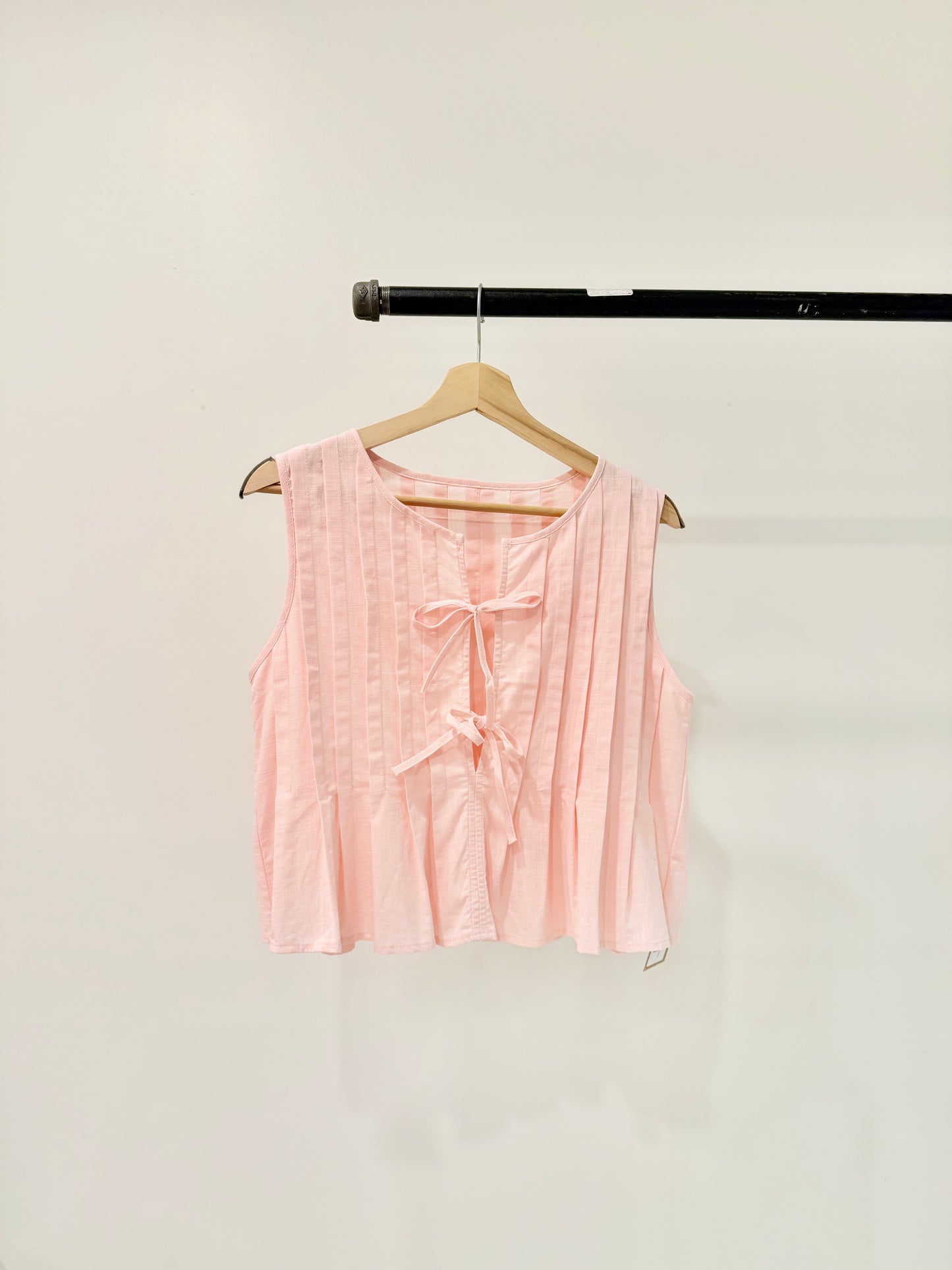 REESE Pleated linen top