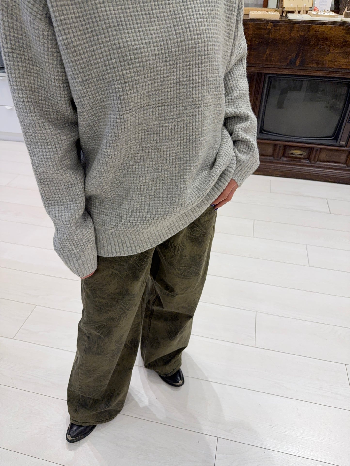 AISLE High-neck waffle knit