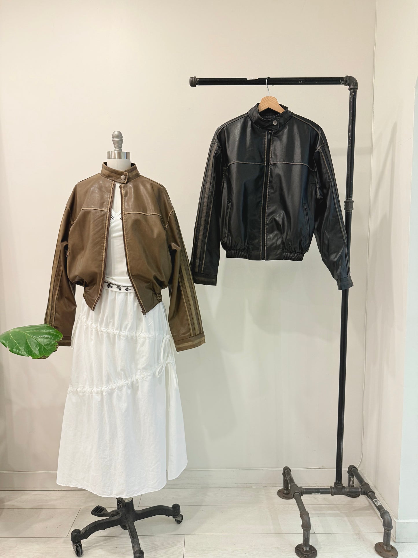 DAM Leather bomber jacket