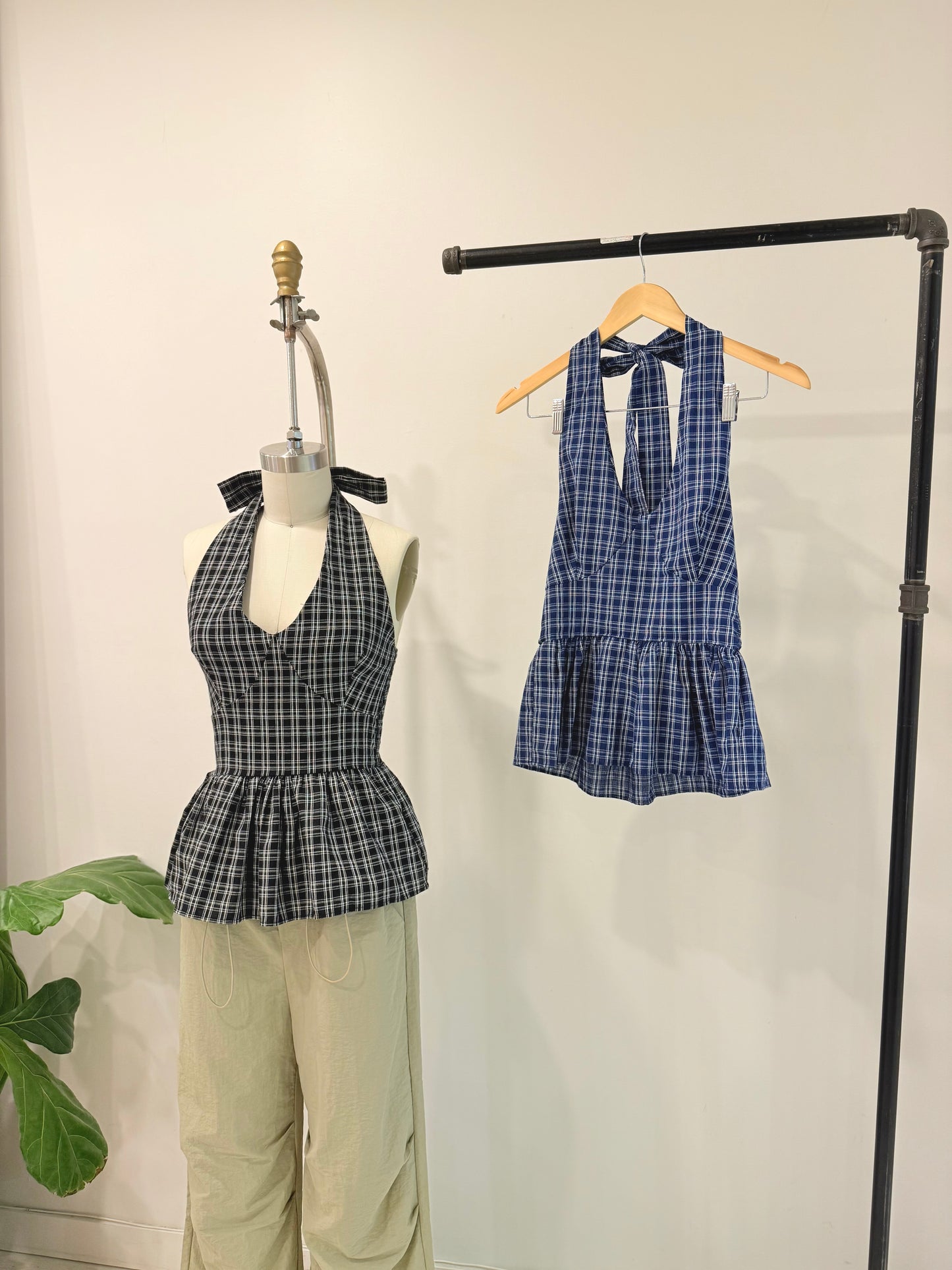 ELEM Plaid halter top