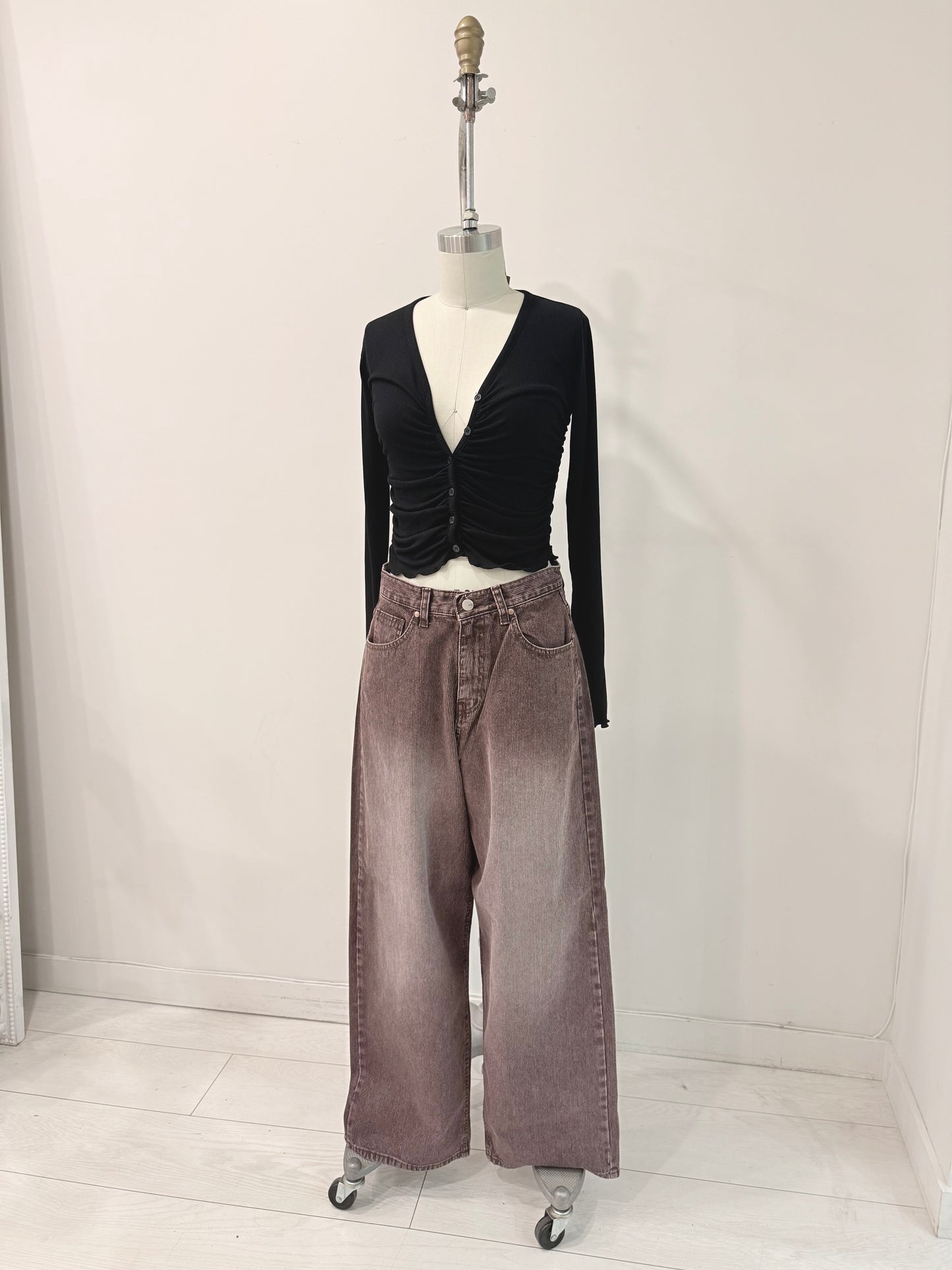 FIRE Stripe textured jeans