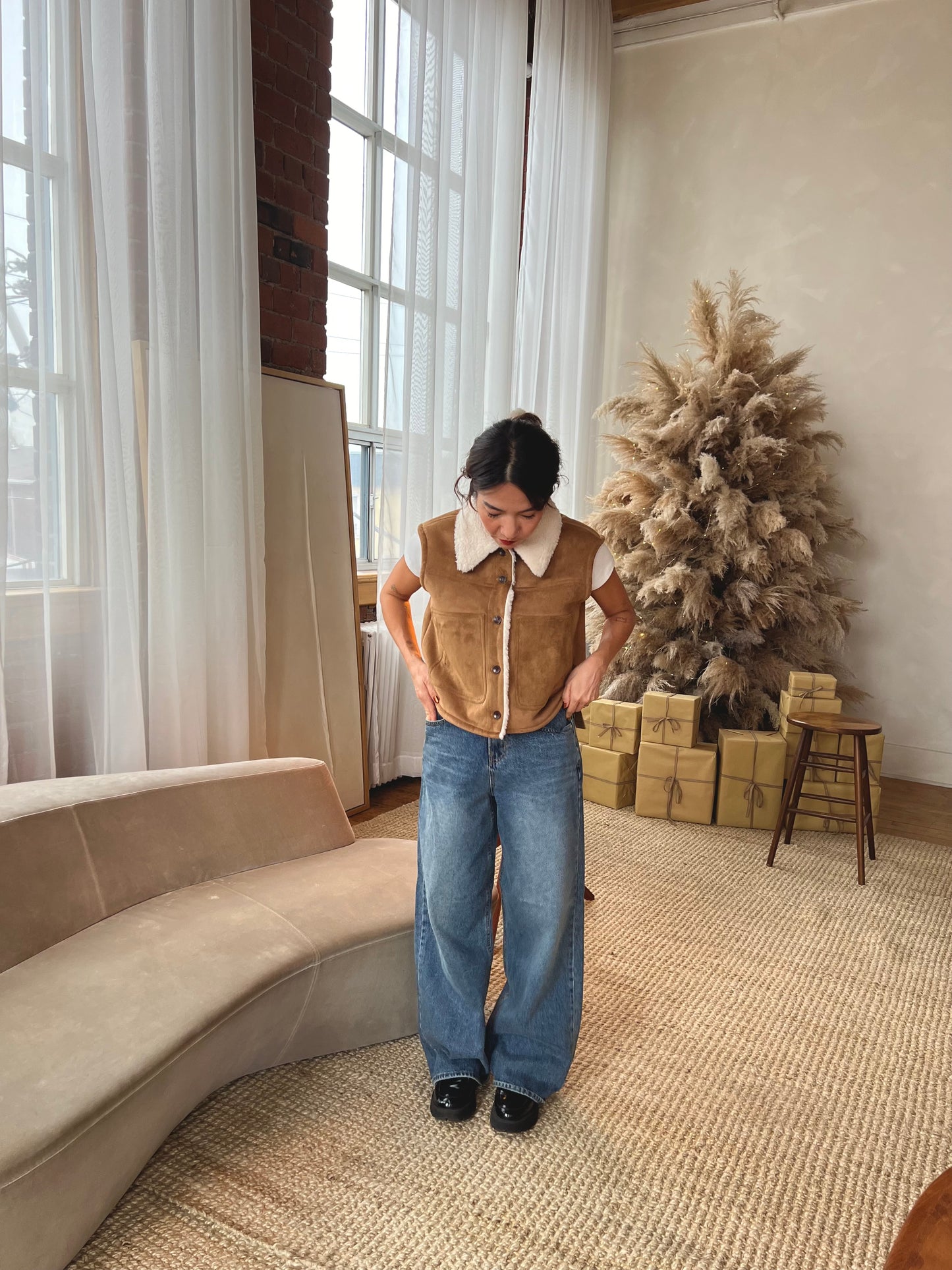 SANK Shearling vest