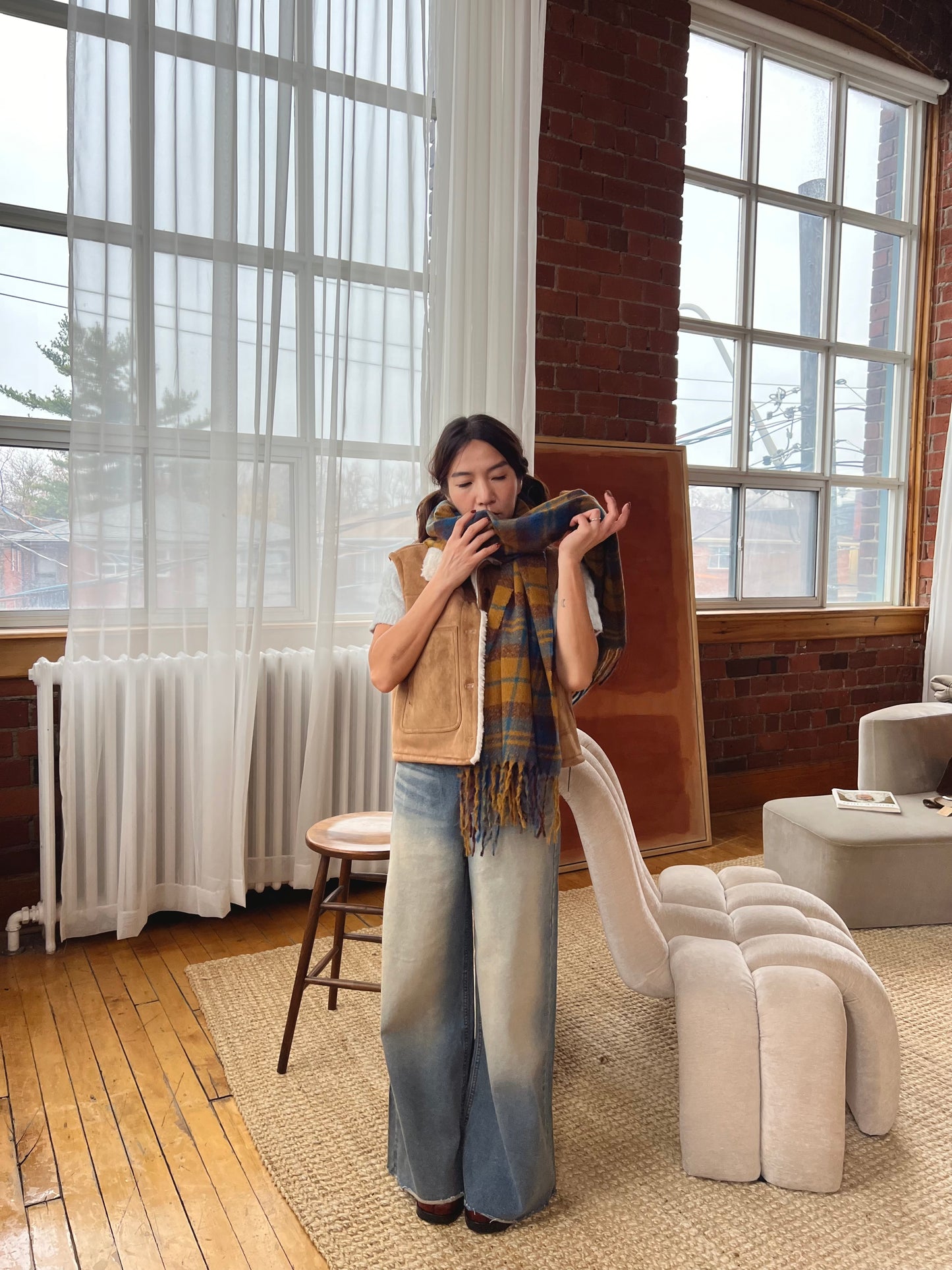 SANK Shearling vest