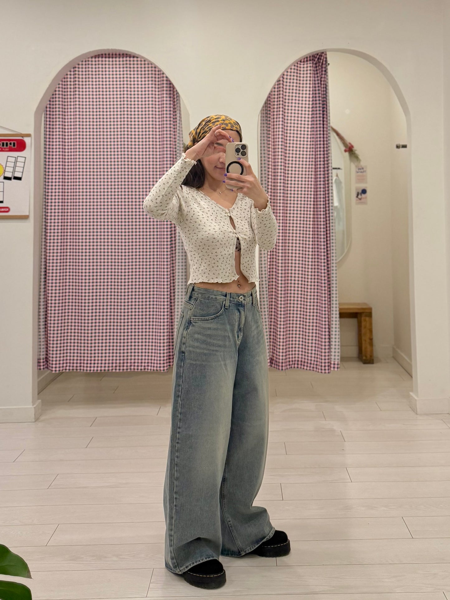 FORTY Acid washed baggy jeans