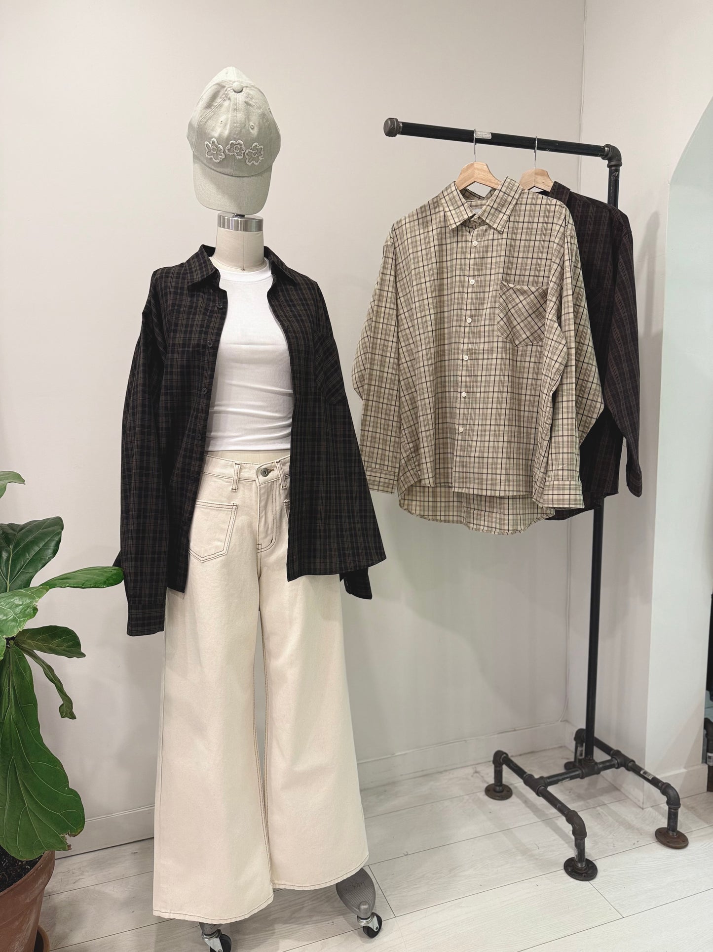 LAO Plaid oversized shirt