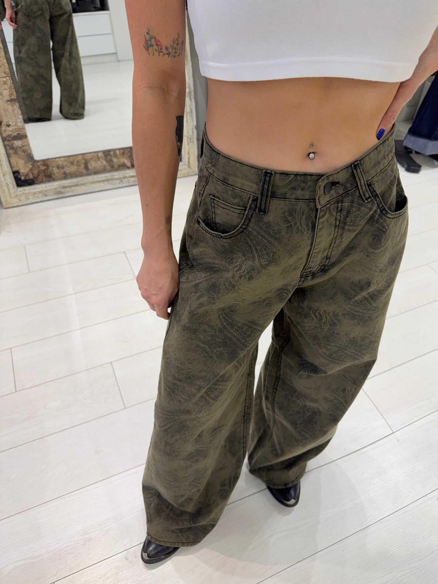 NIGHT Paisley print jeans