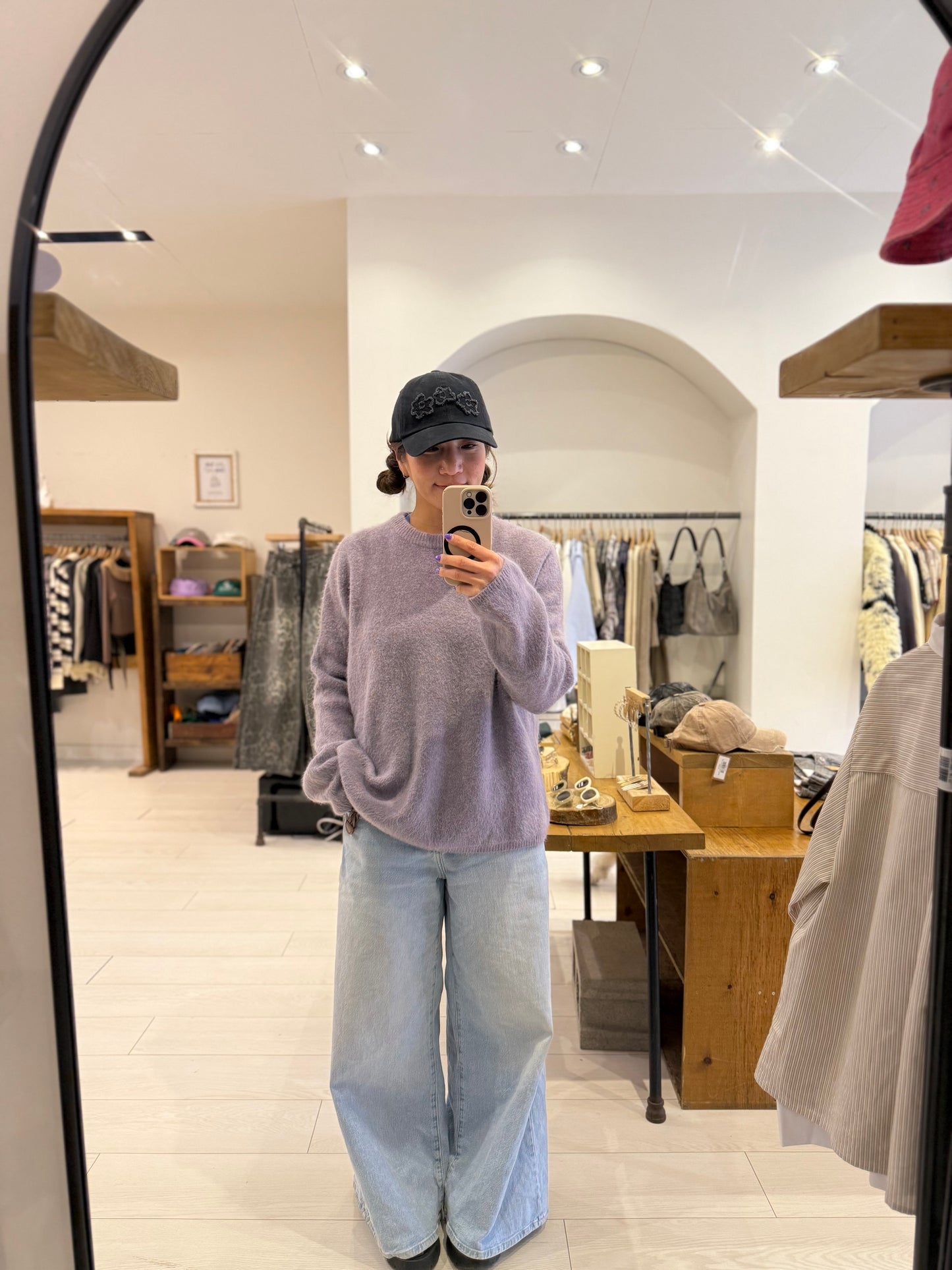 HII Flower patch denim cap