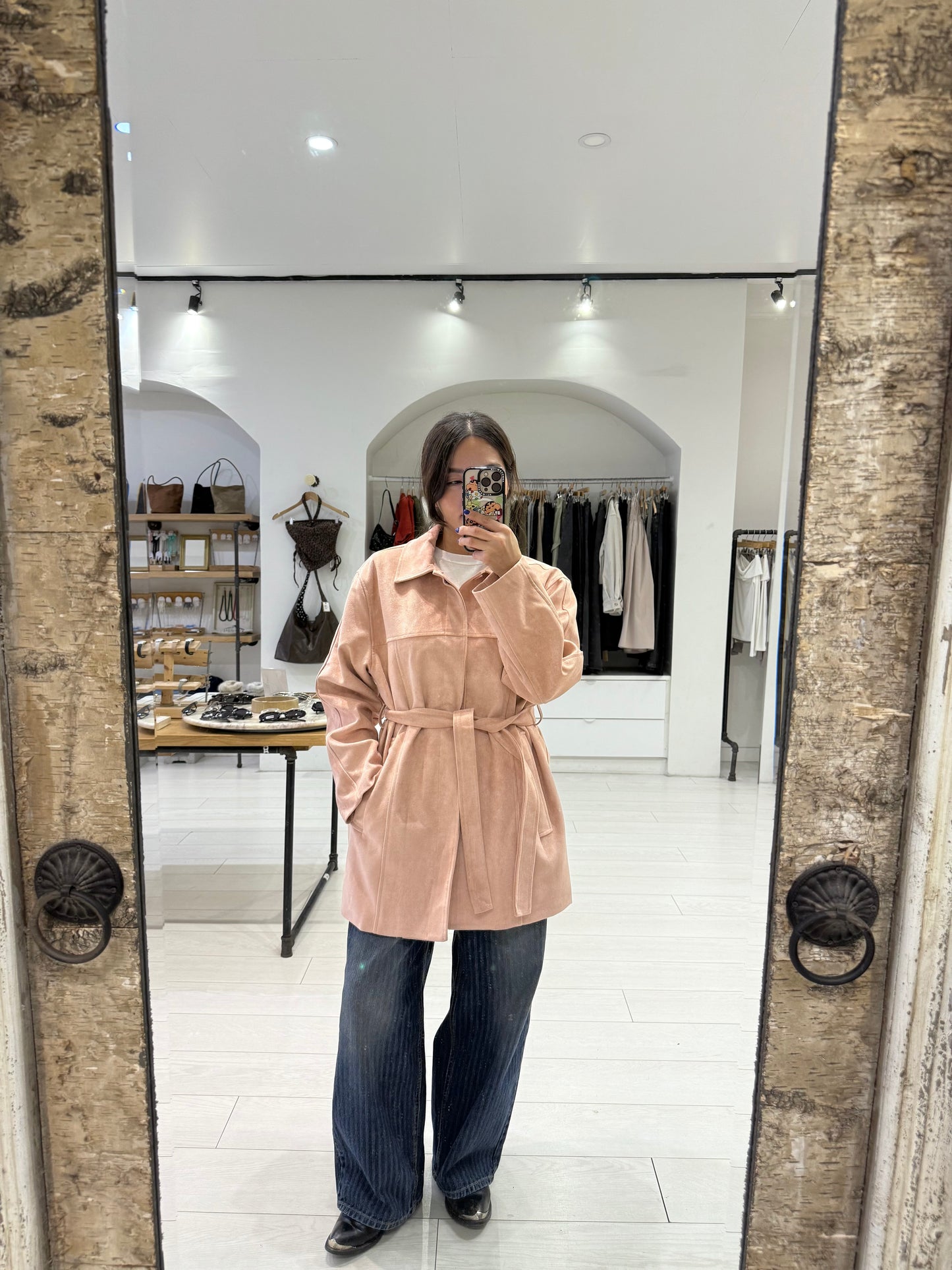 SAINT Vegan suede coat