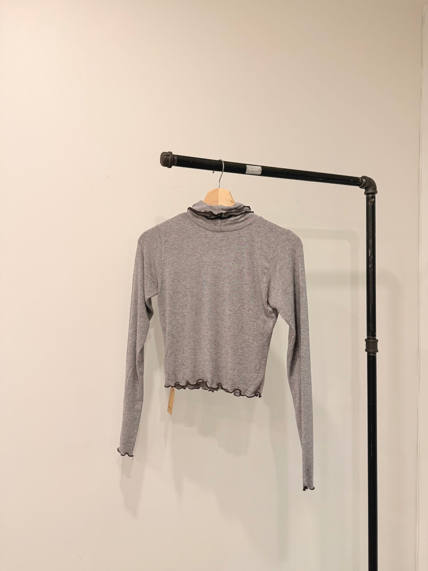 TOUCH Lettuce edge turtleneck top