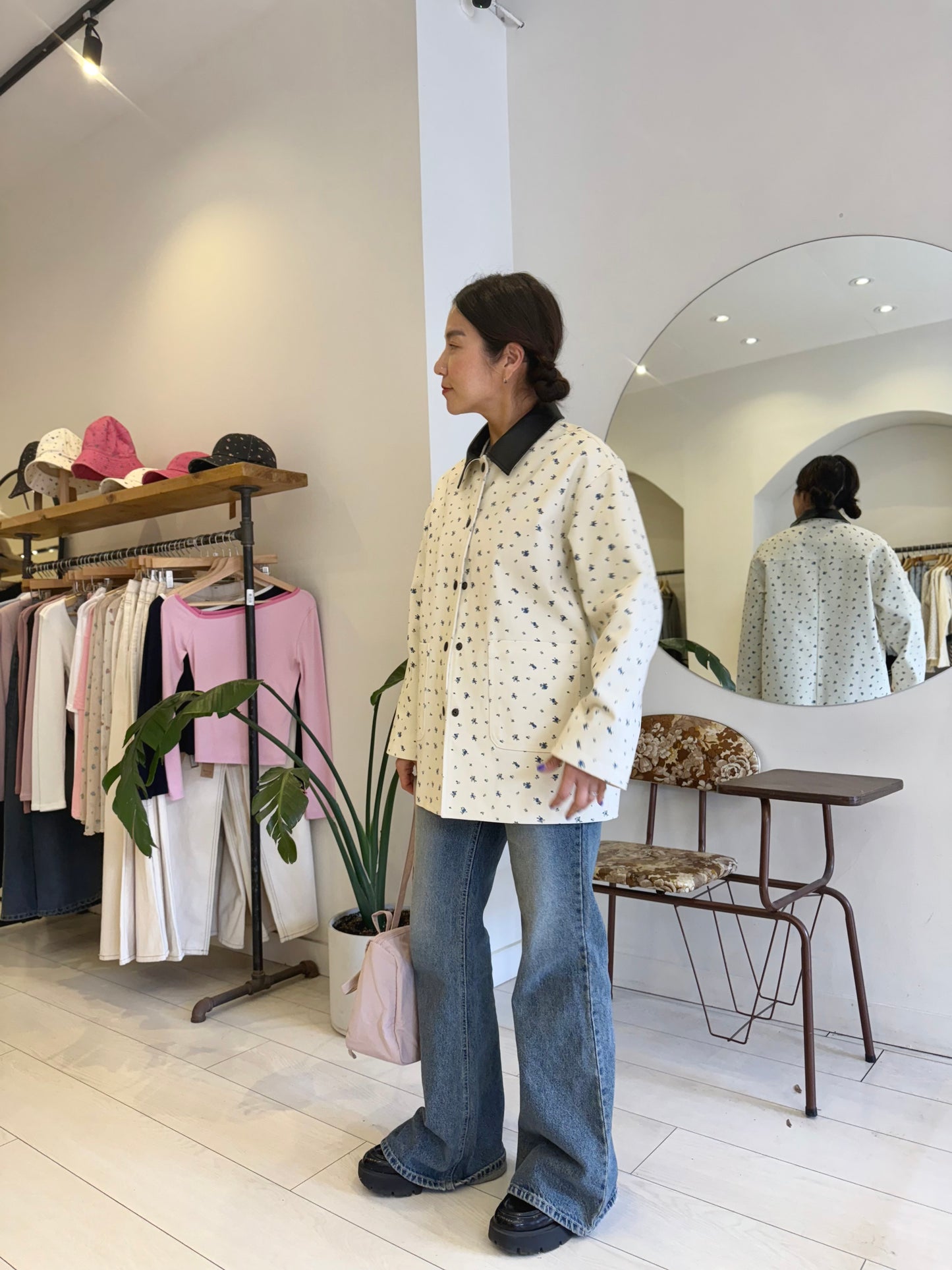 EWON Floral print work jacket