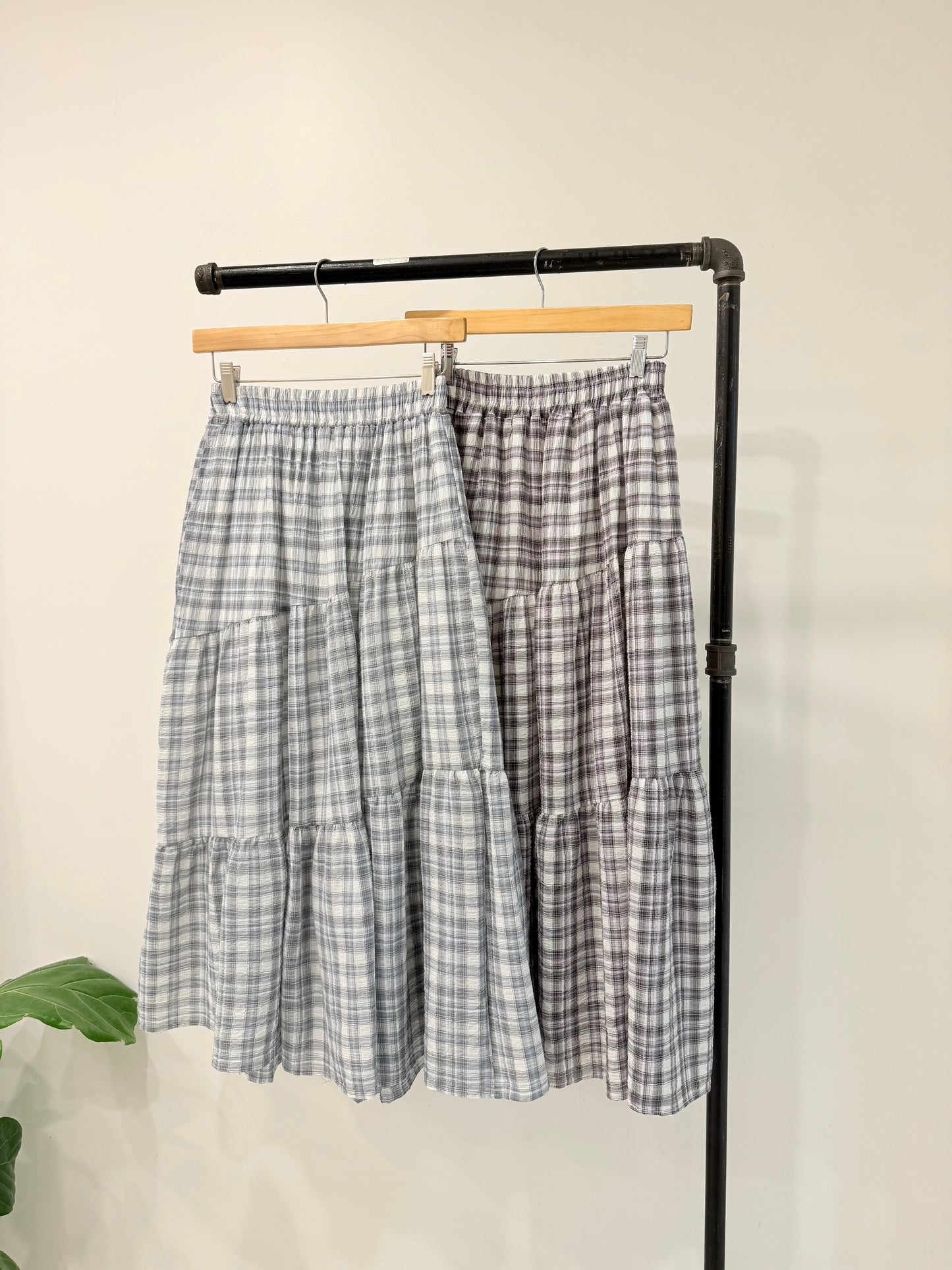 RHEENA Plaid maxi skirt