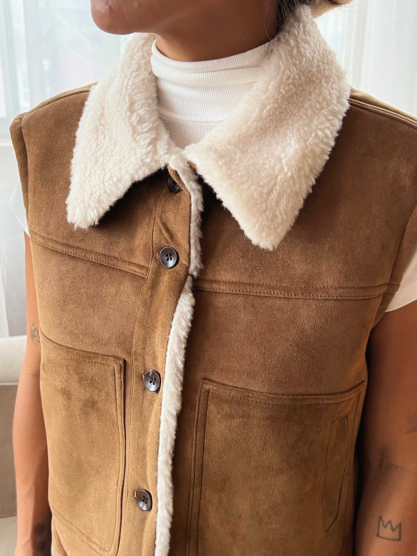 SANK Shearling vest