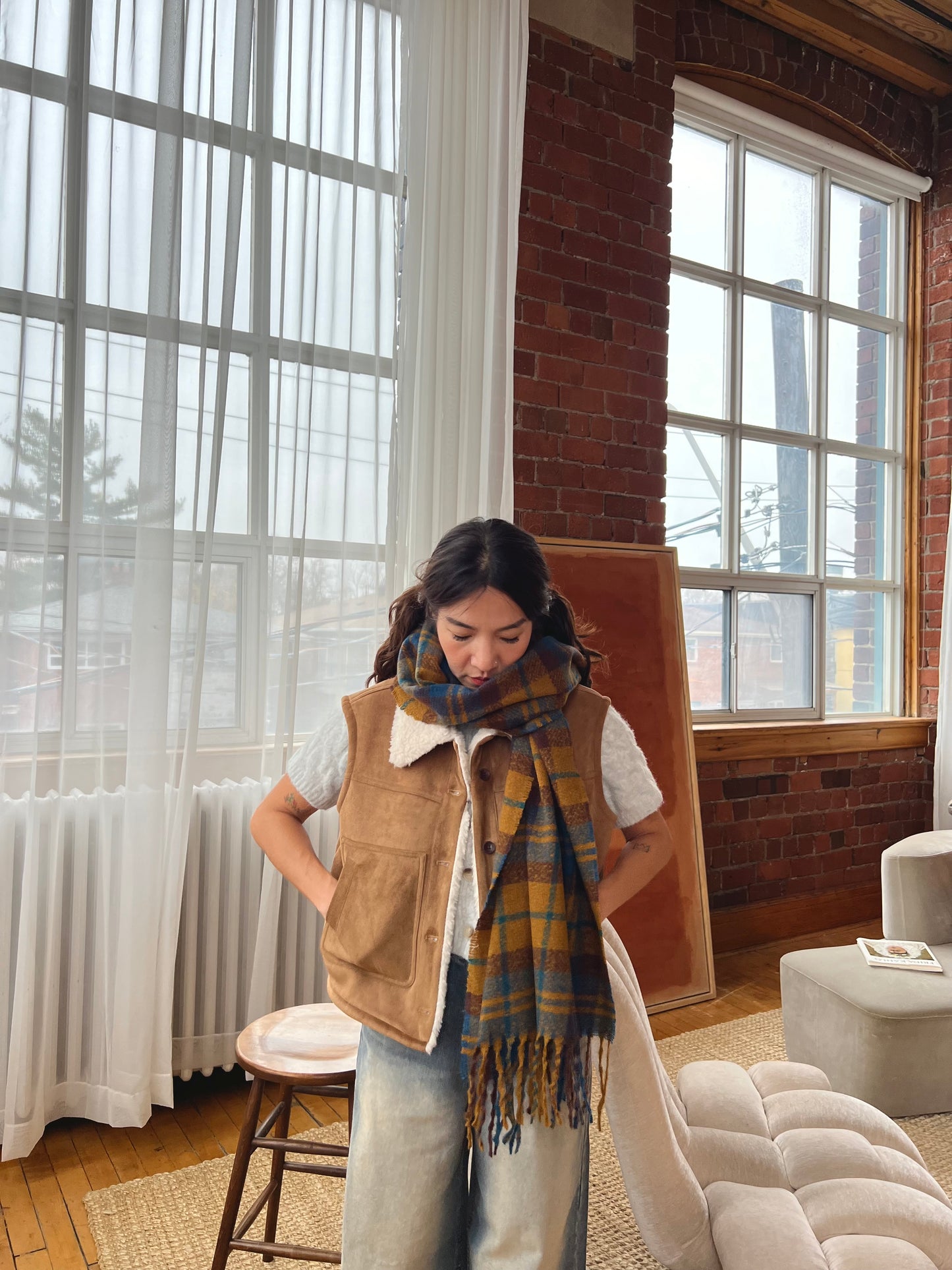 SANK Shearling vest