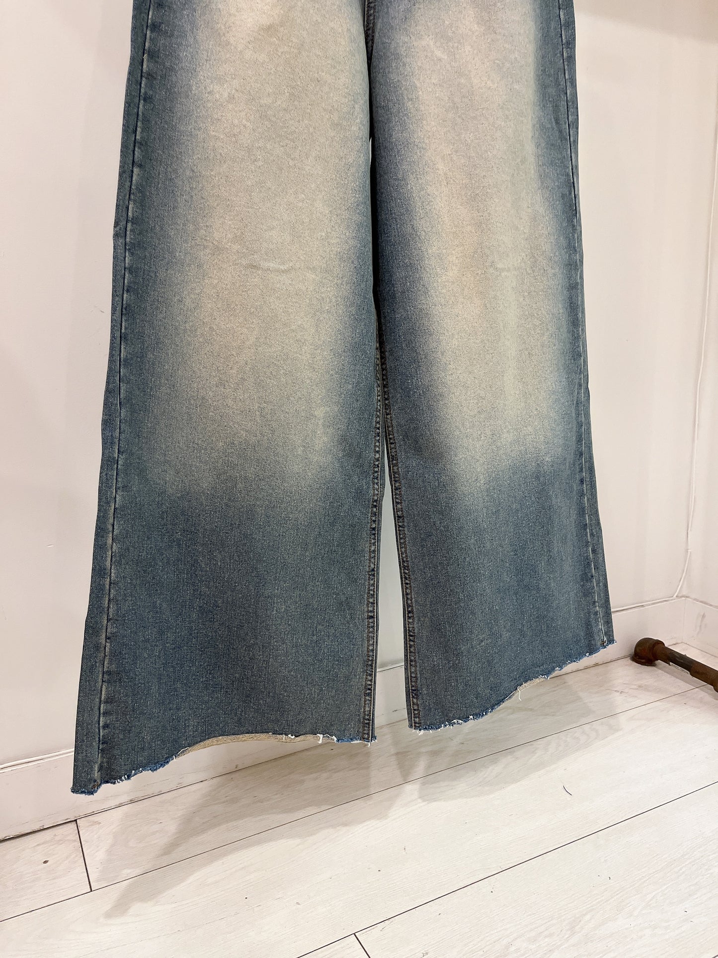 SLICK Acid washed flare jeans