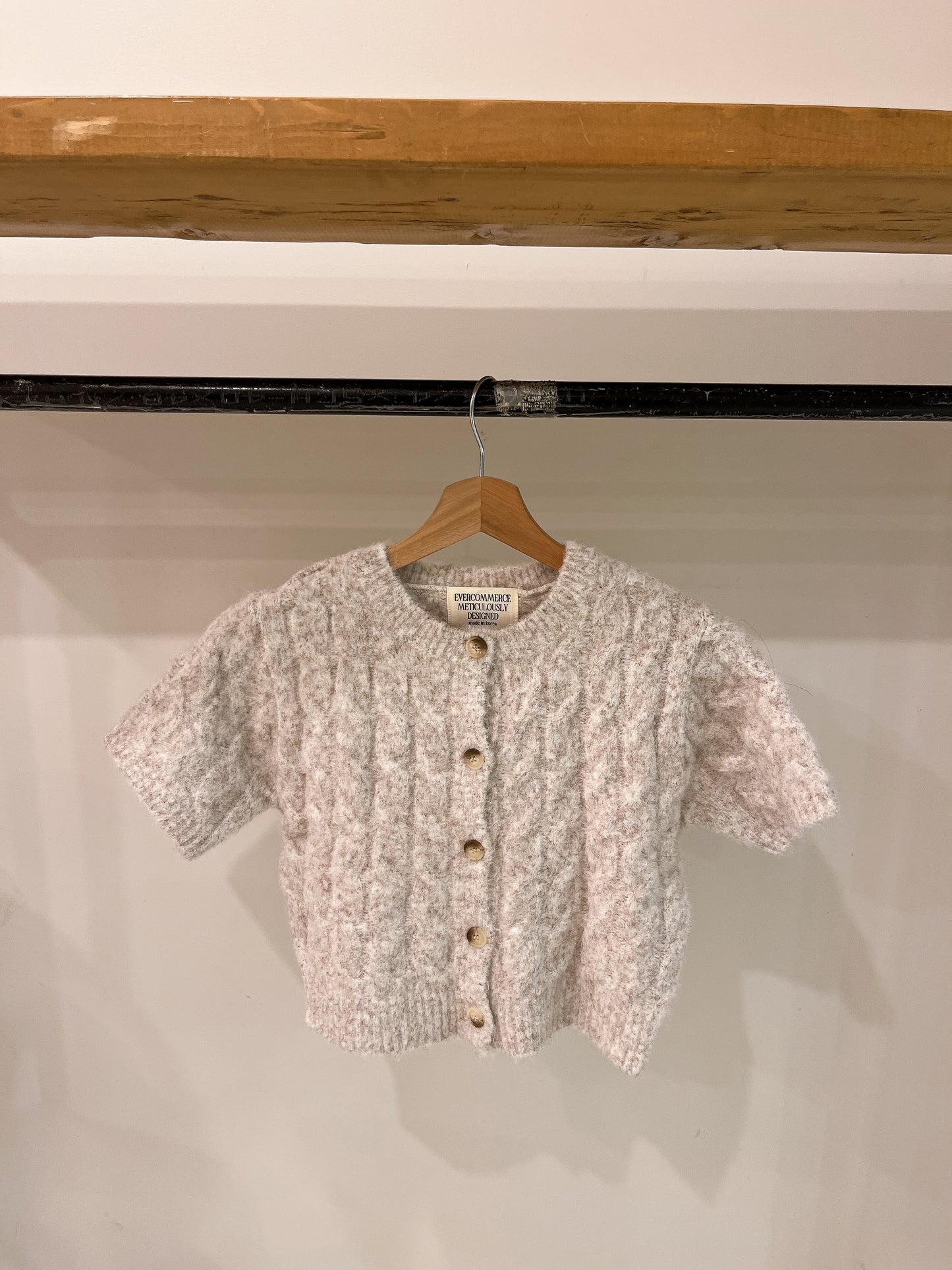 GABEL Cable-knit short sleeve top